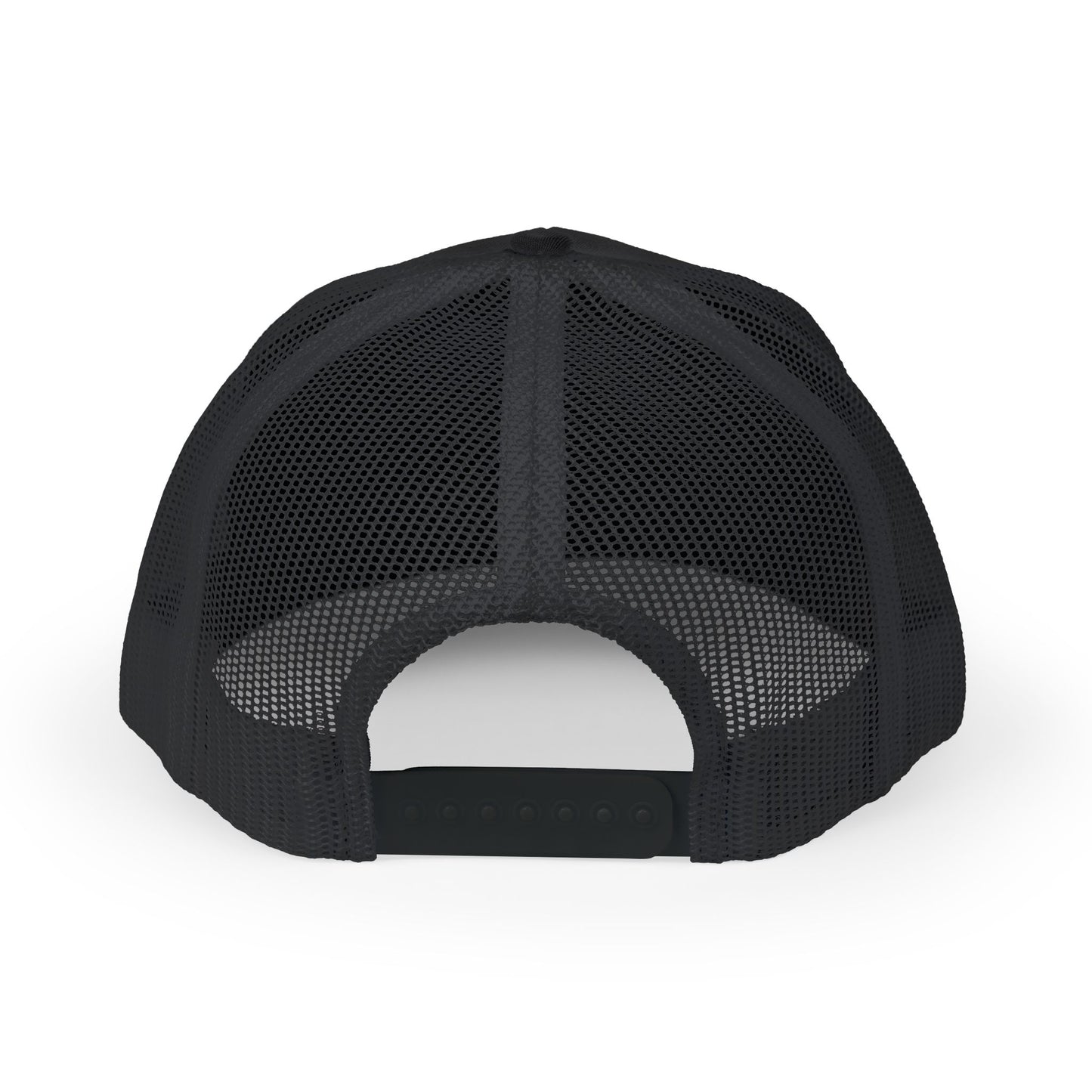 'Iwa Trucker Hat - White Stitching on Black