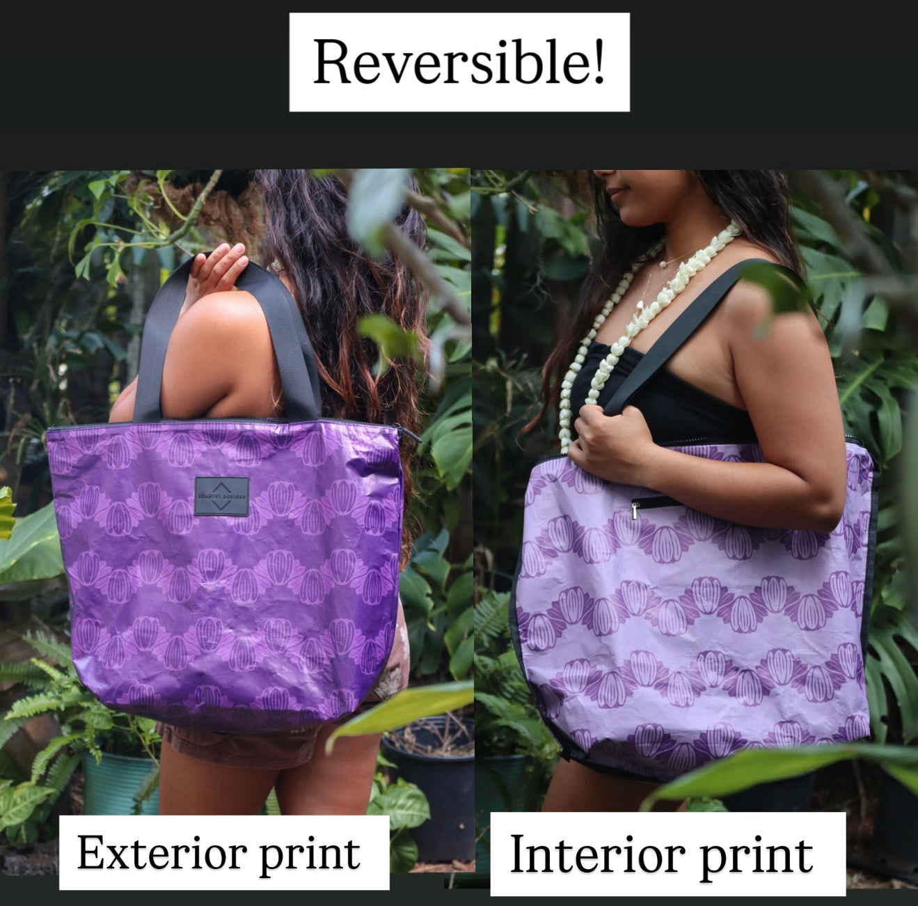 Pīkake Zipper Tote Bag