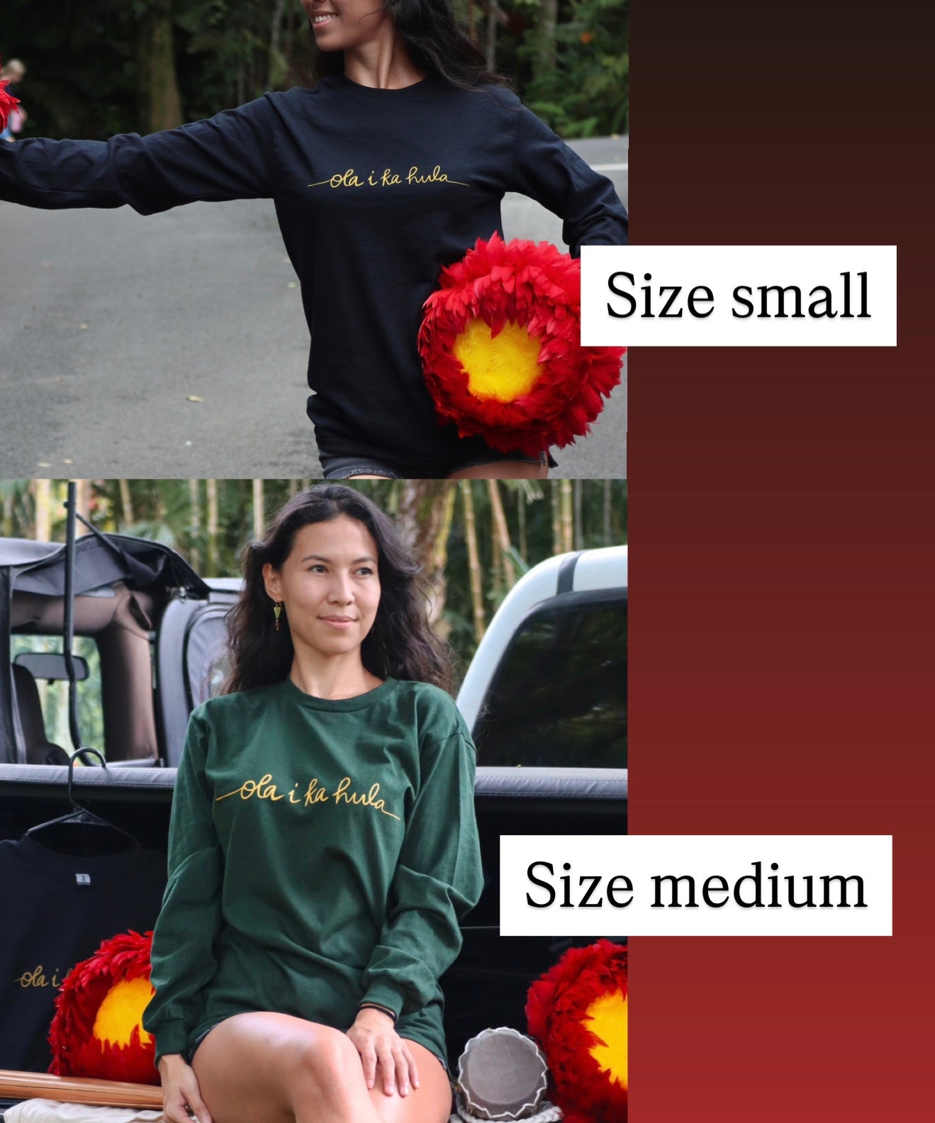 Hula Long Sleeve Tee in Black
