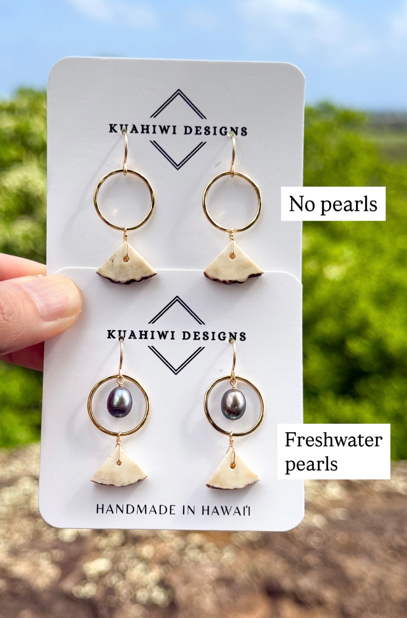 Triangle-cut Mini Antler Hoops