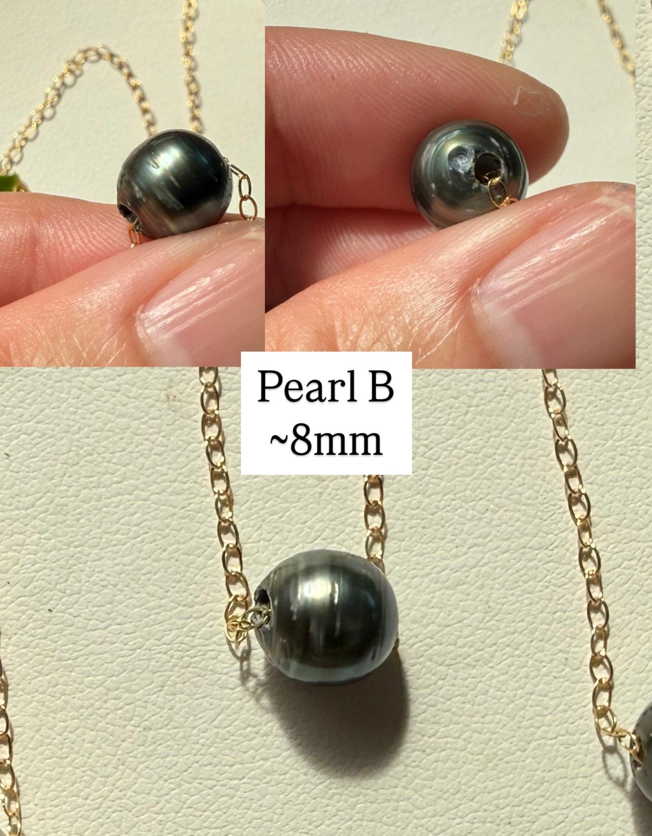 Floating Tahitian Pearl Necklace *FLAWED*