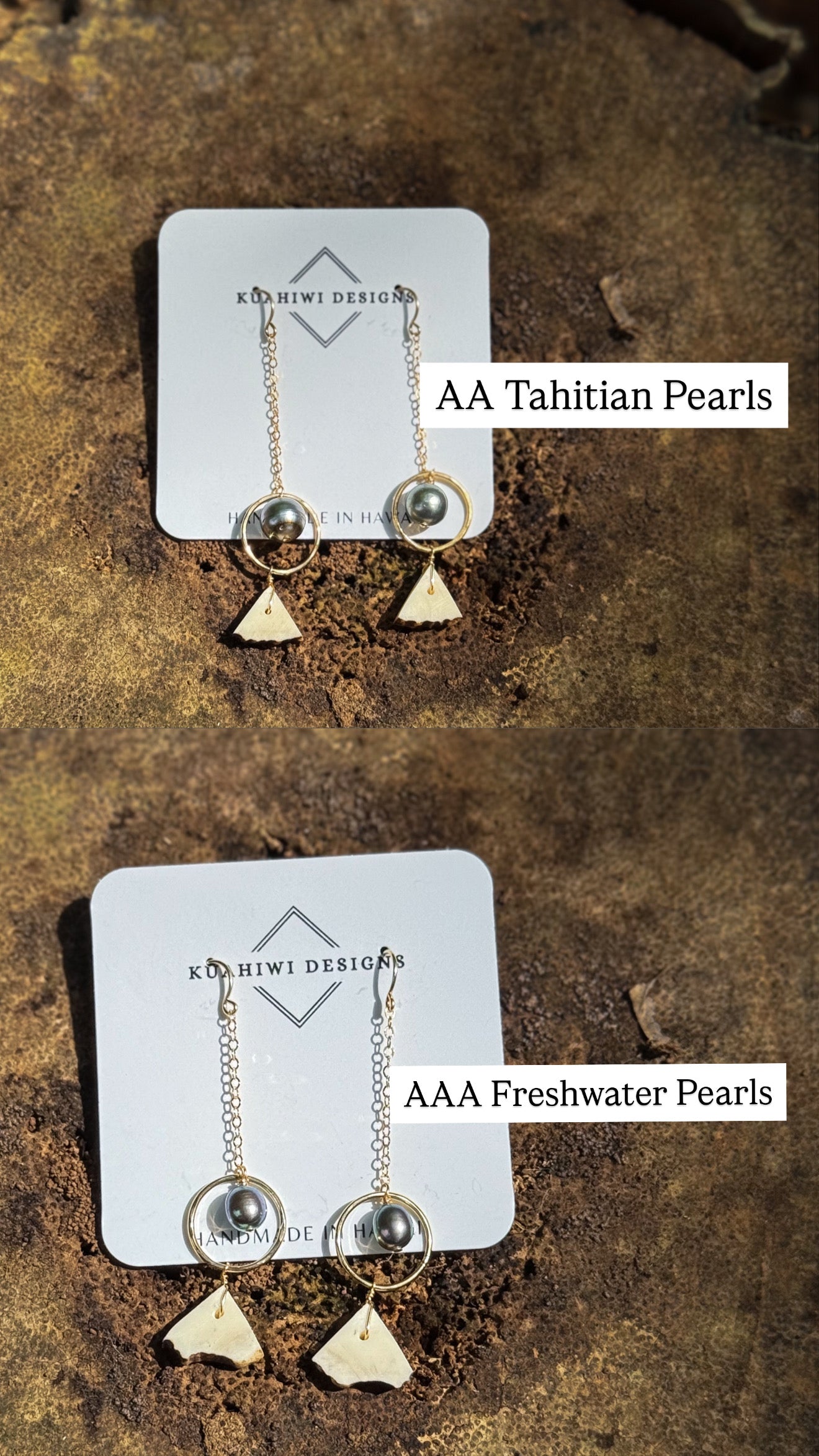 Triangle-cut Mini Antler Hoops