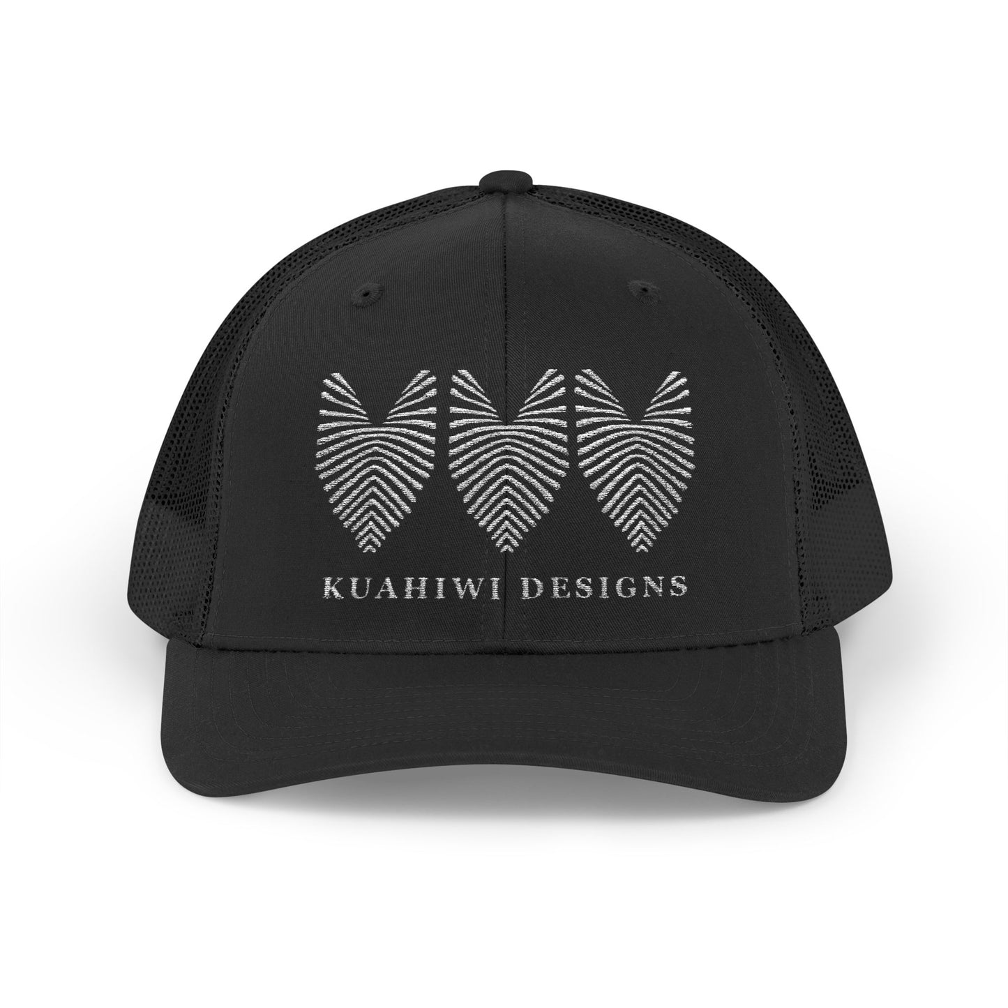 Kalo Trucker Hat - White Stitching on Black
