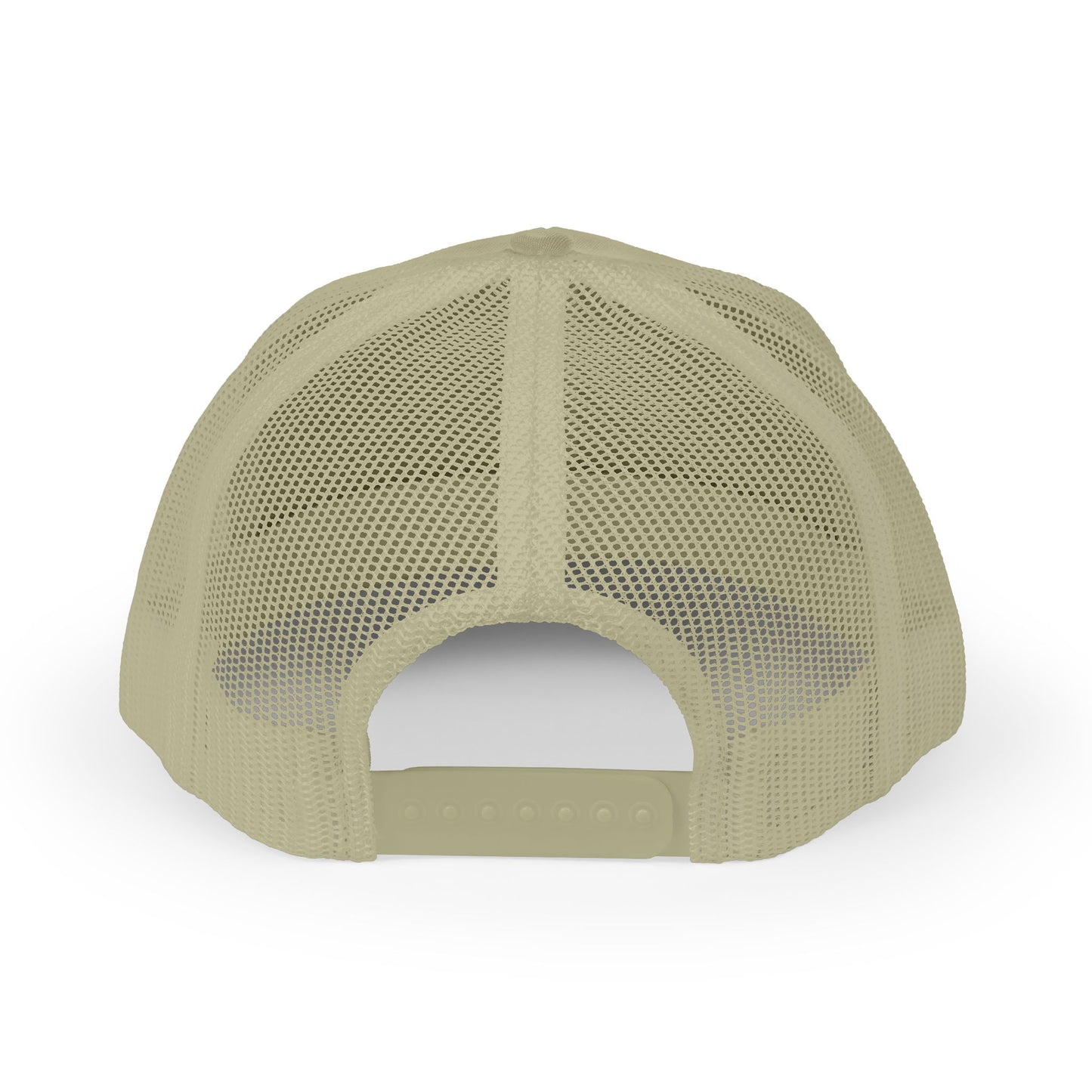 'Iwa Trucker Hat - Black Stitching on Khaki