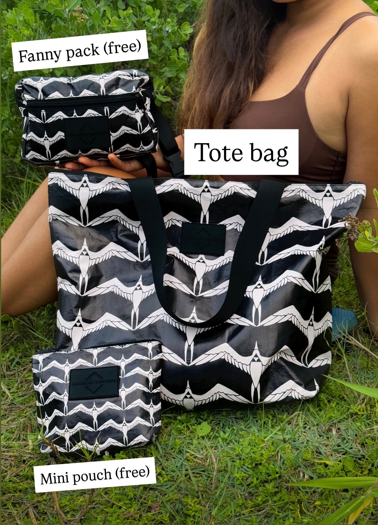 Buy 1 Iwa Tote, Get Matching Fanny & Pouch FREE
