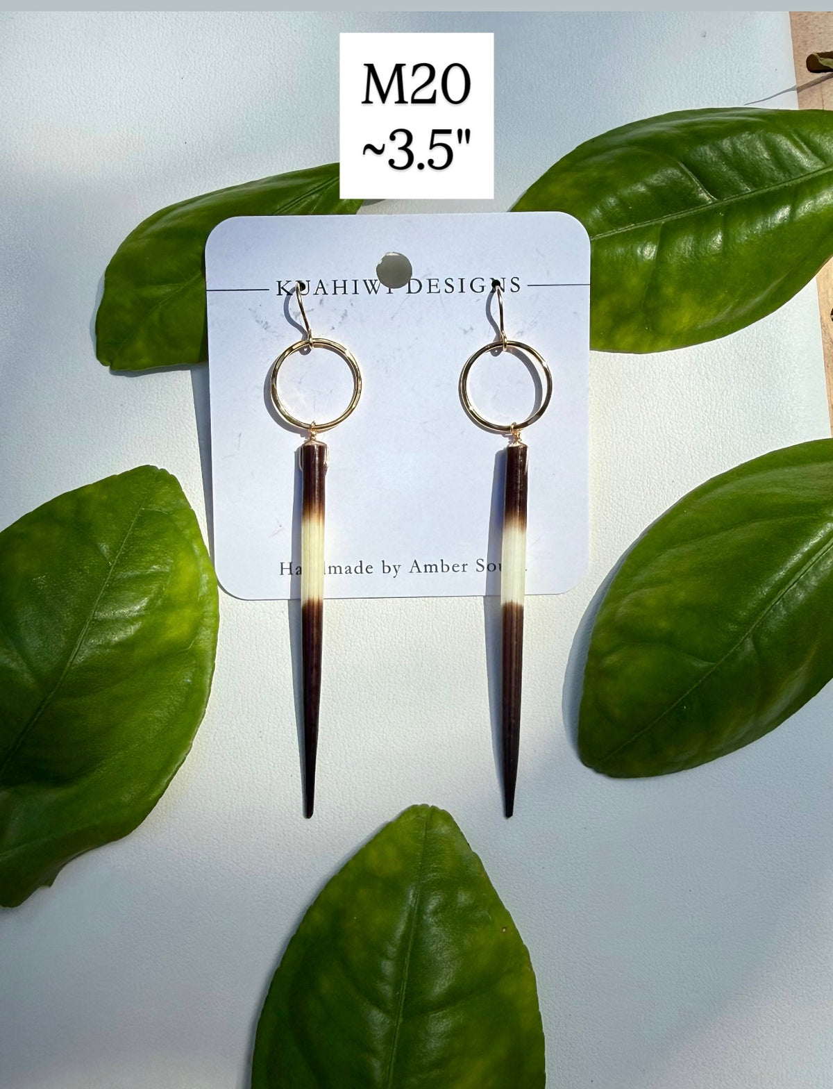 Porcupine Quill and Gold Hoops
