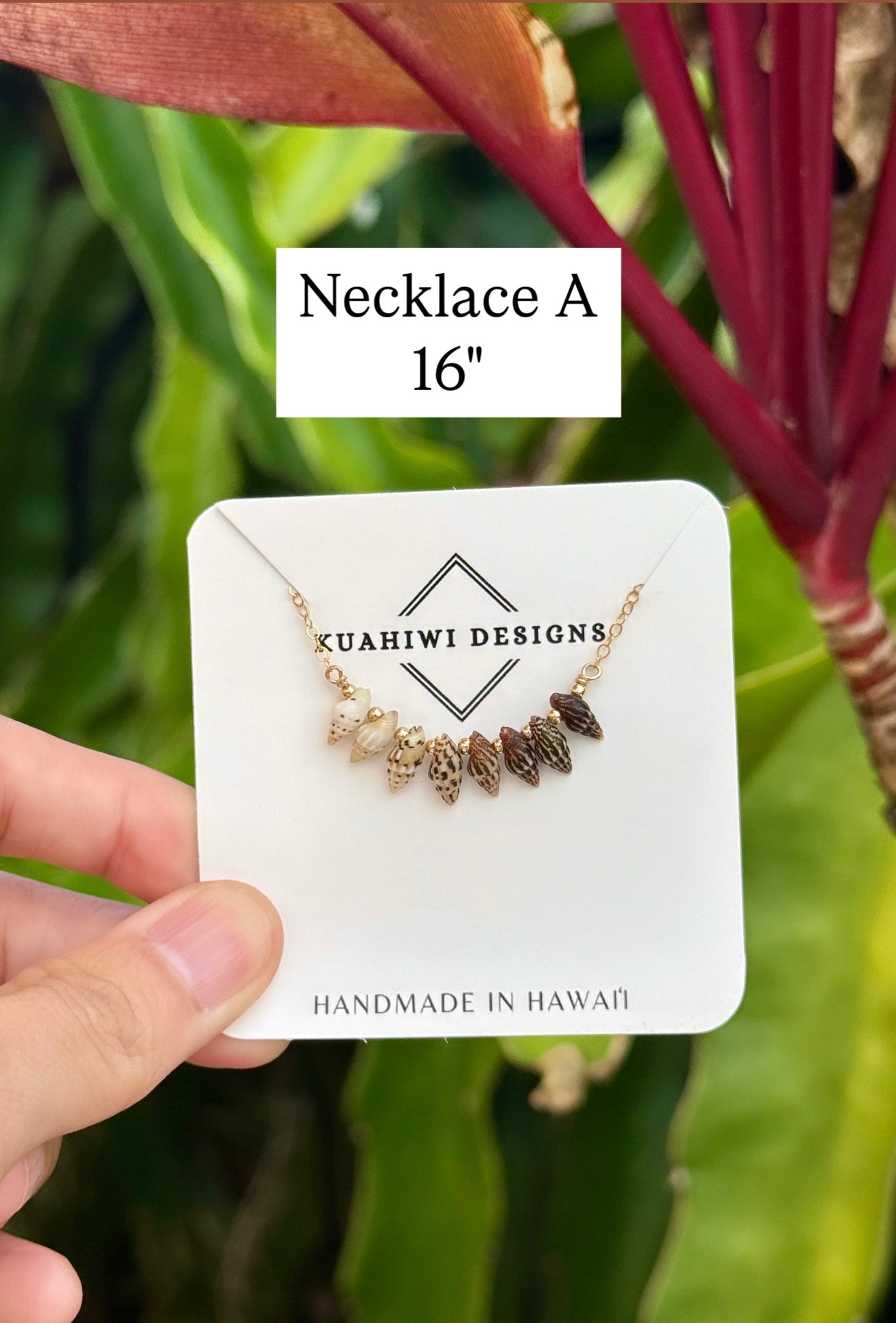 Oʻahu Laiki Shell Necklace