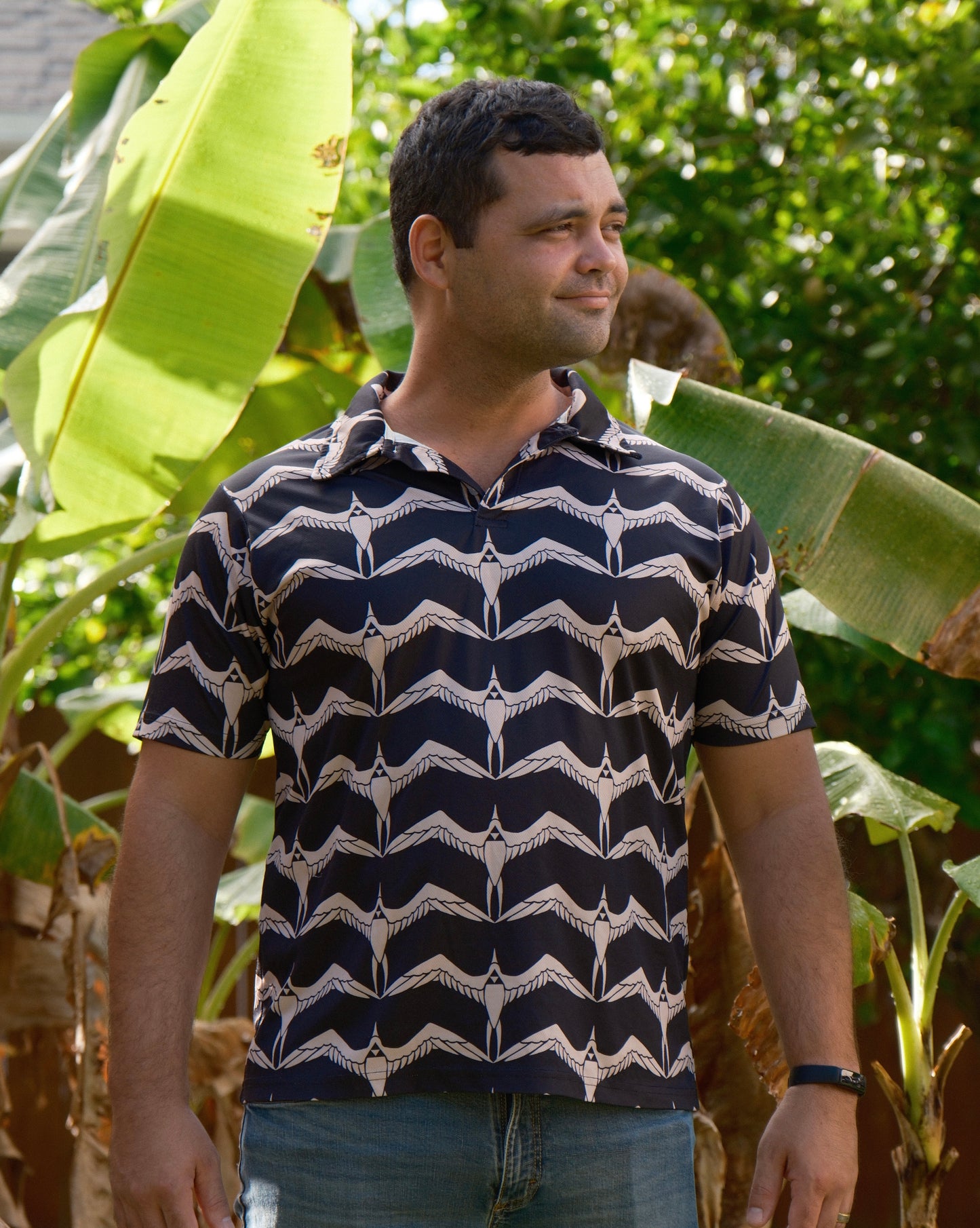 ʻIwa Polo in Black - Ready to Ship