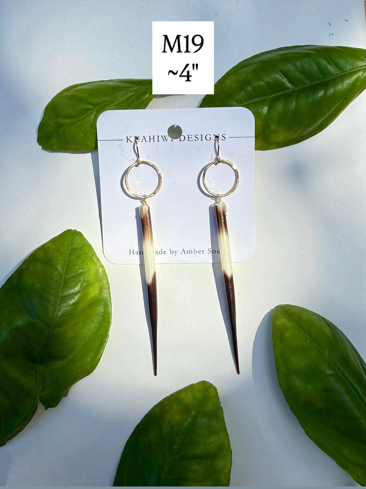 Porcupine Quill and Gold Hoops
