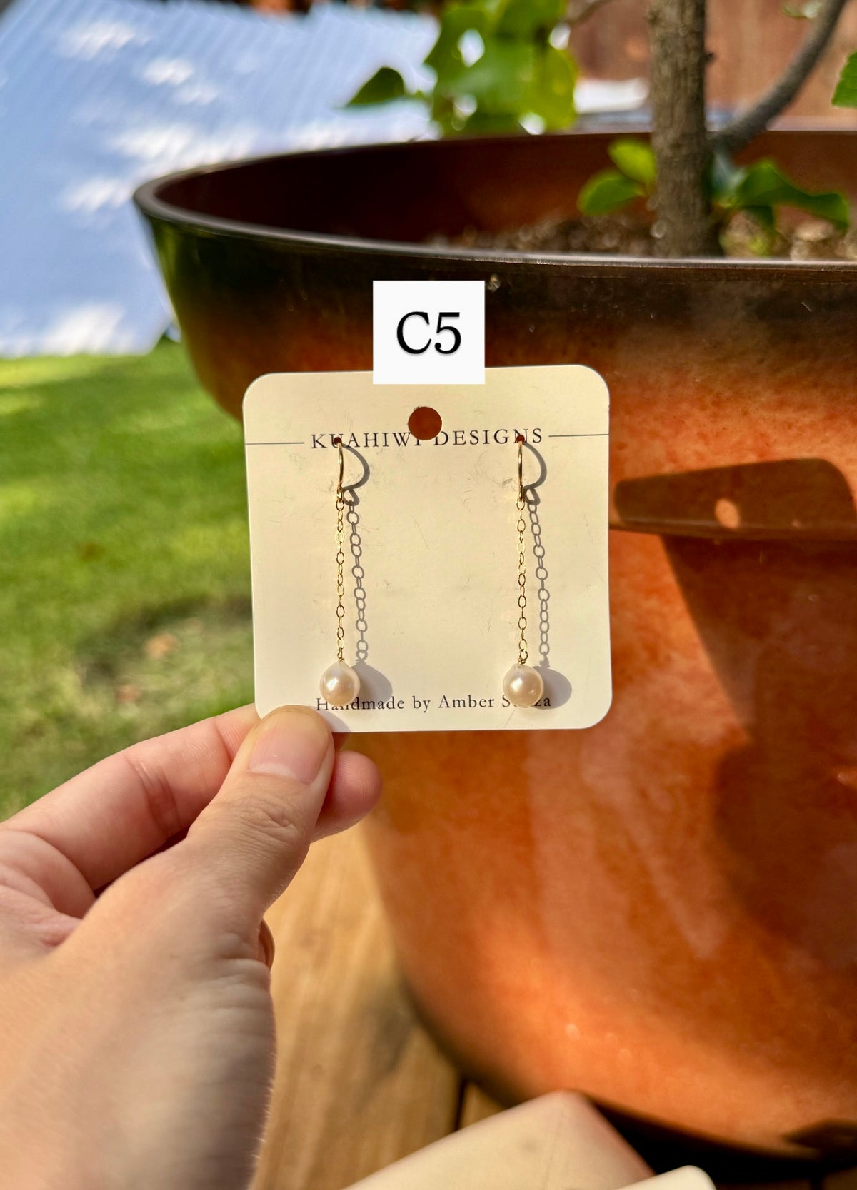 White Pearl Earrings