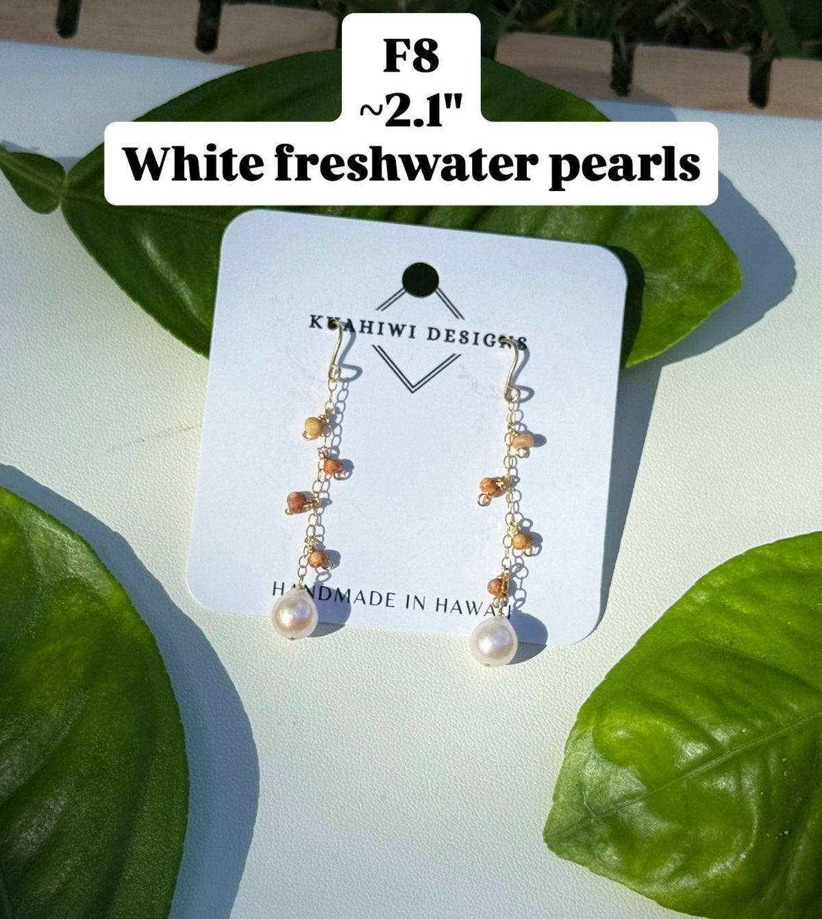 Kahelelani and Pearl Droplet Earrings