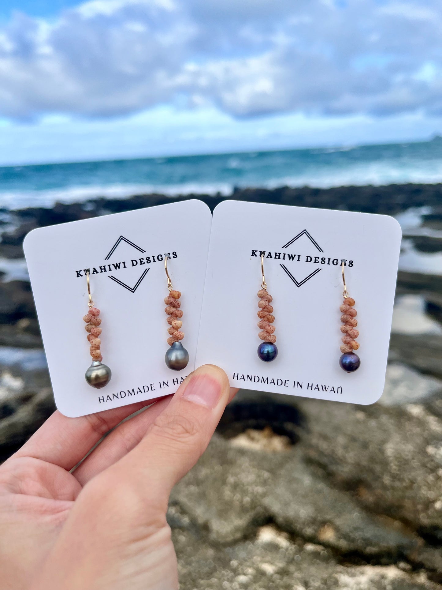 Mini Kauai Kahelelani Pearl Earrings