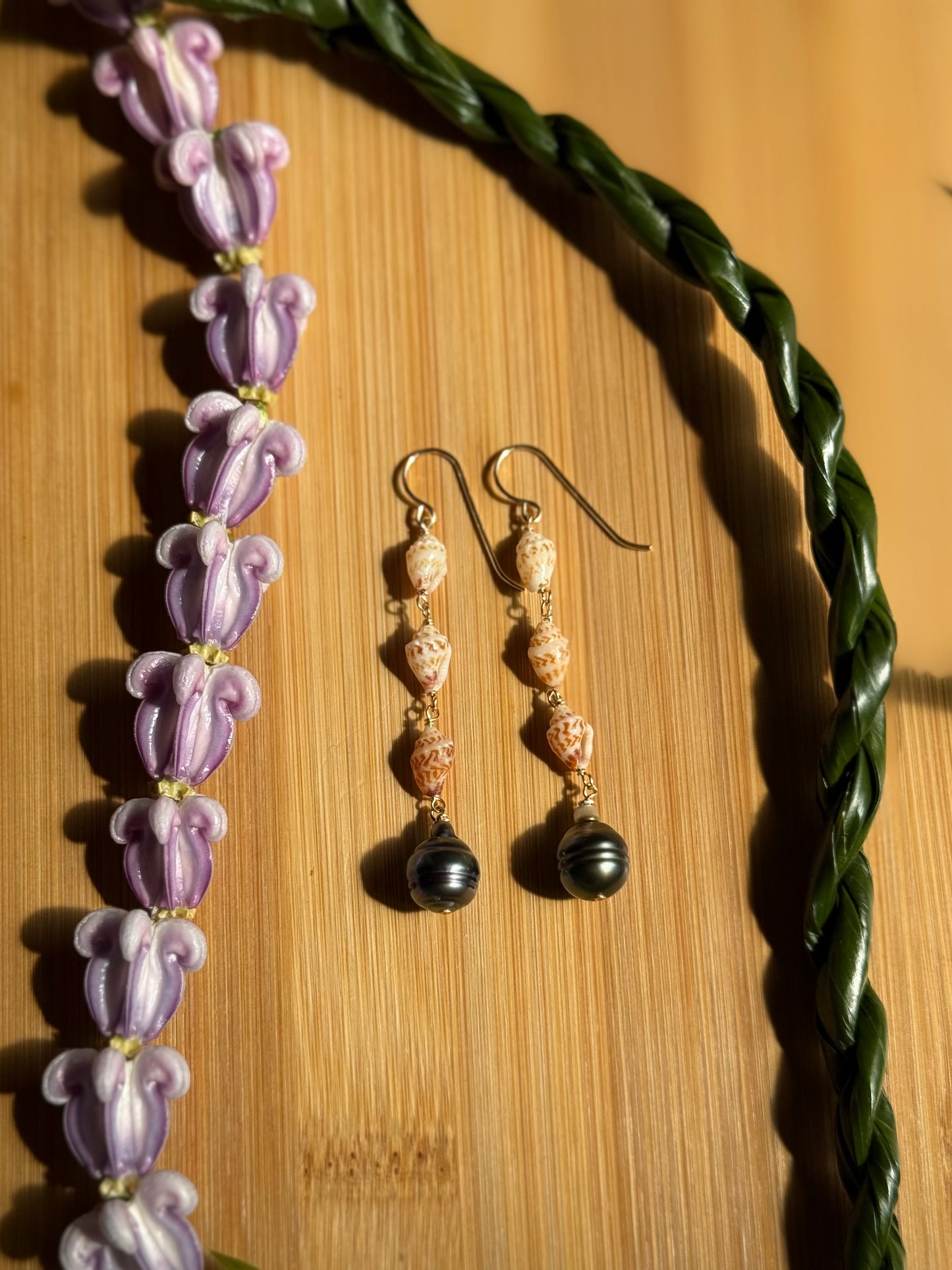 Kauai Momi and Pearl Waterfall Earrings