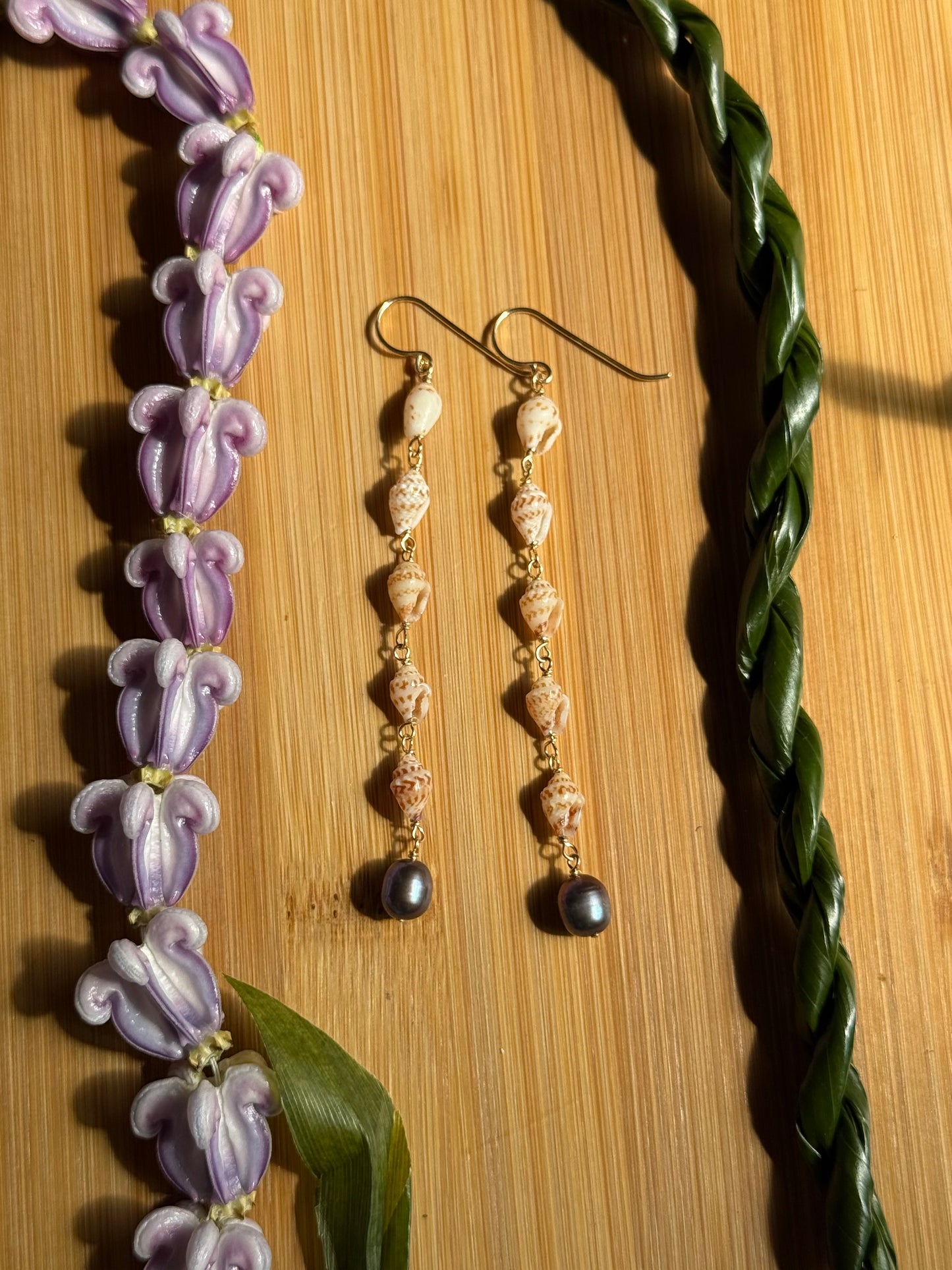 Kauai Momi and Pearl Waterfall Earrings