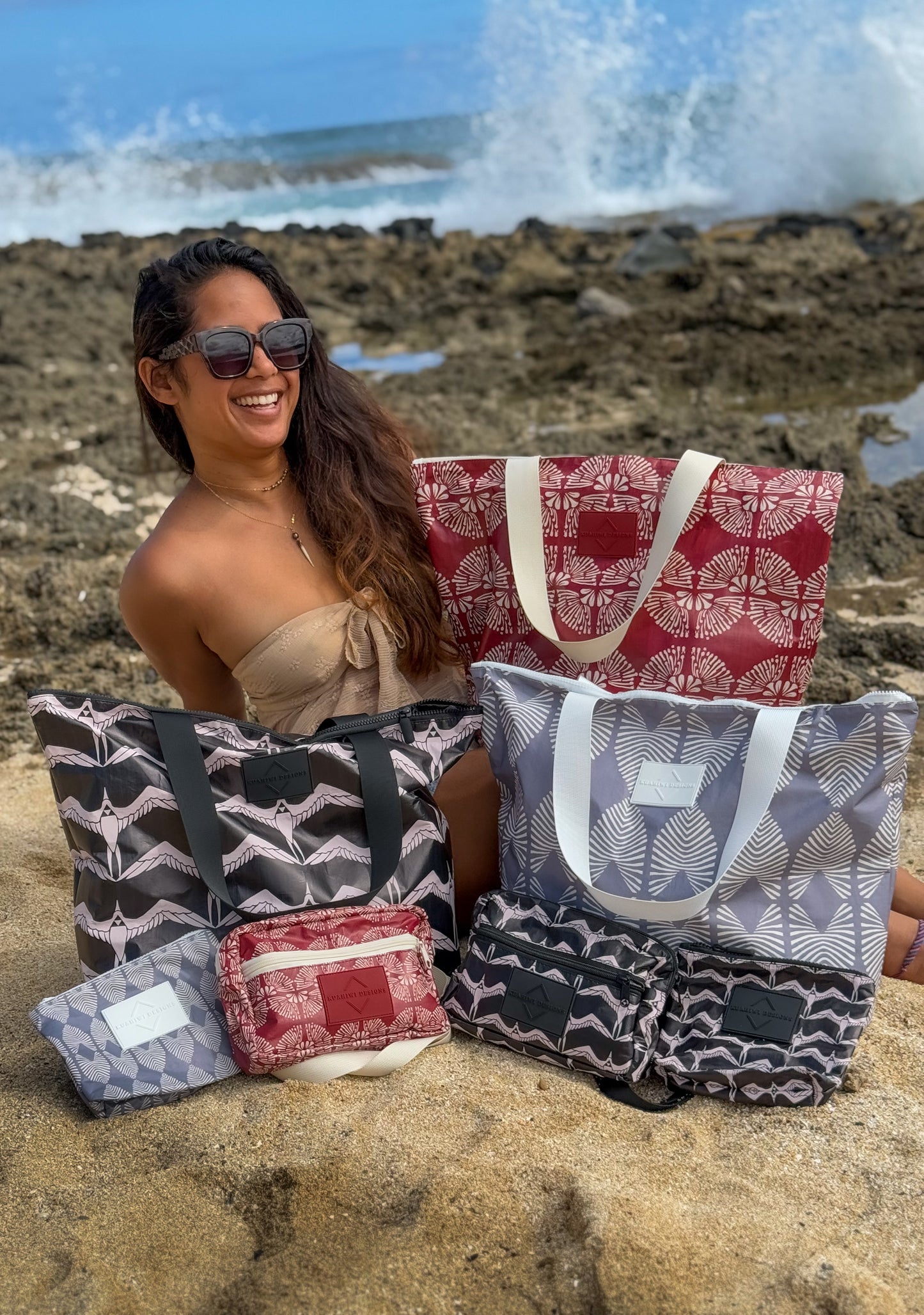 Ohia Lehua Zipper Tote Bag