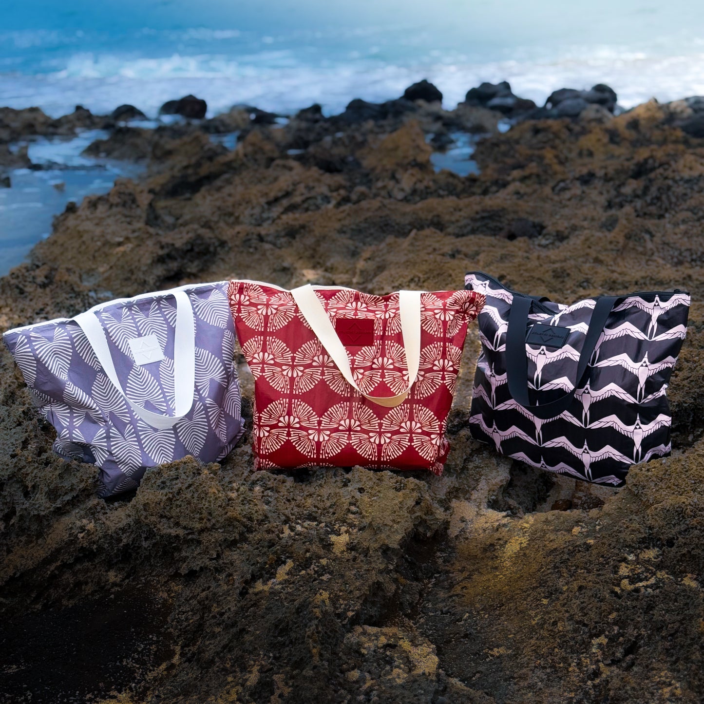 Ohia Lehua Zipper Tote Bag