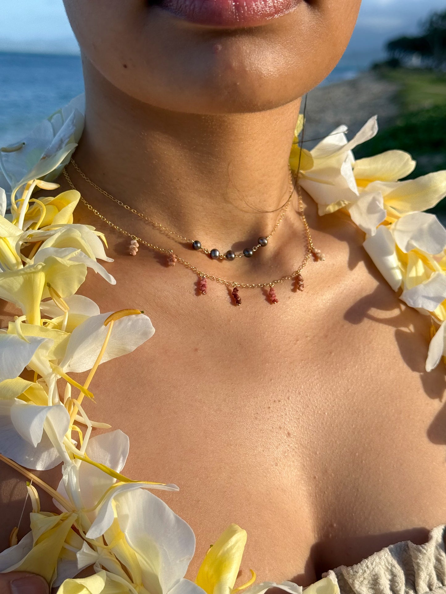 Ombre Kauai Kahelelani Droplet Necklace