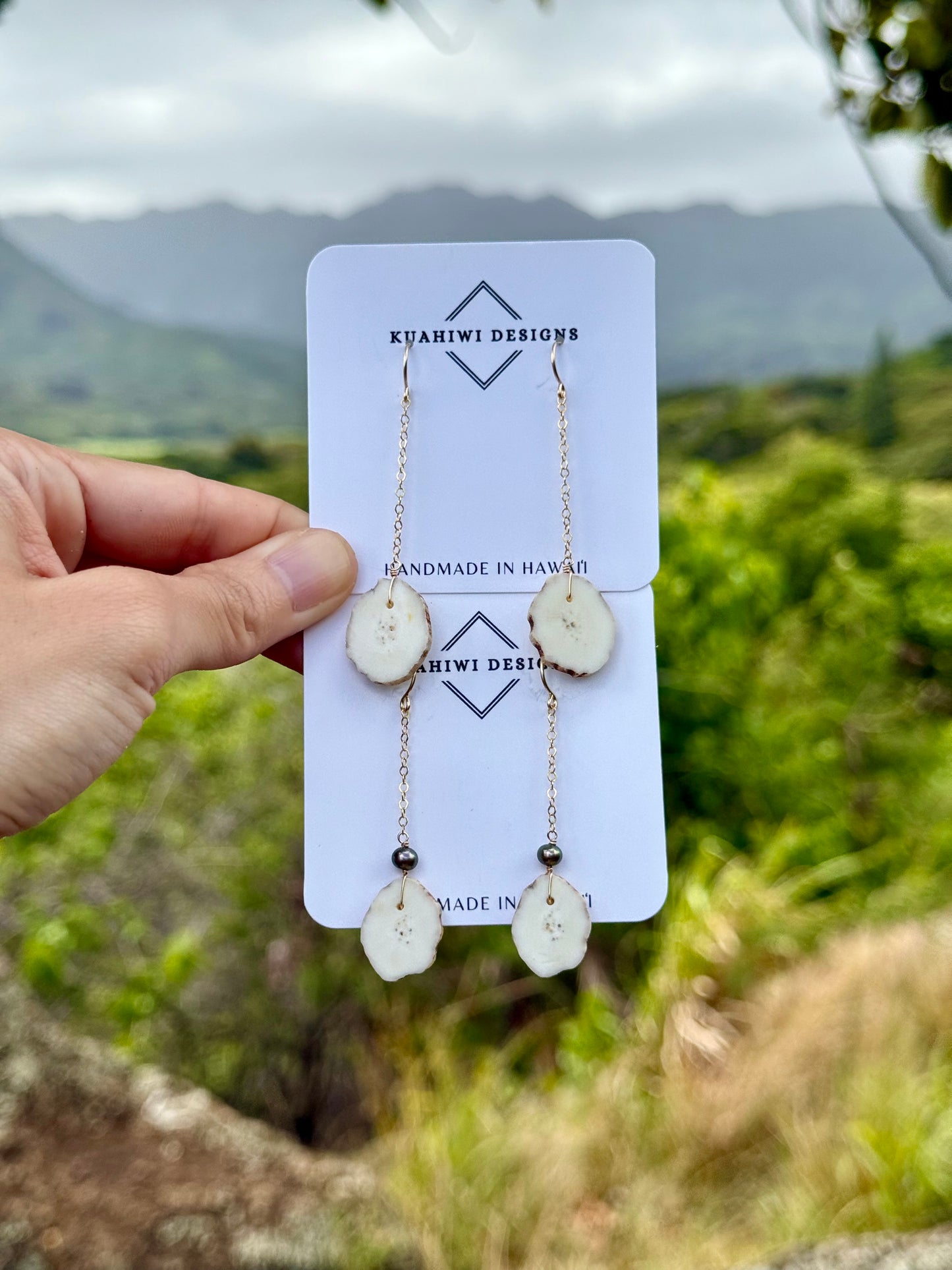 Circle-cut Antler Earrings