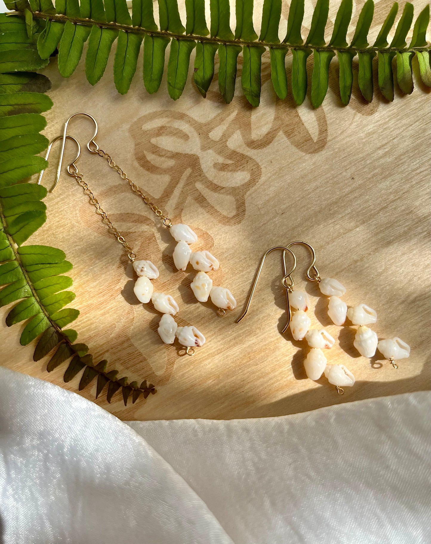 Niihau Momi Shell Earrings