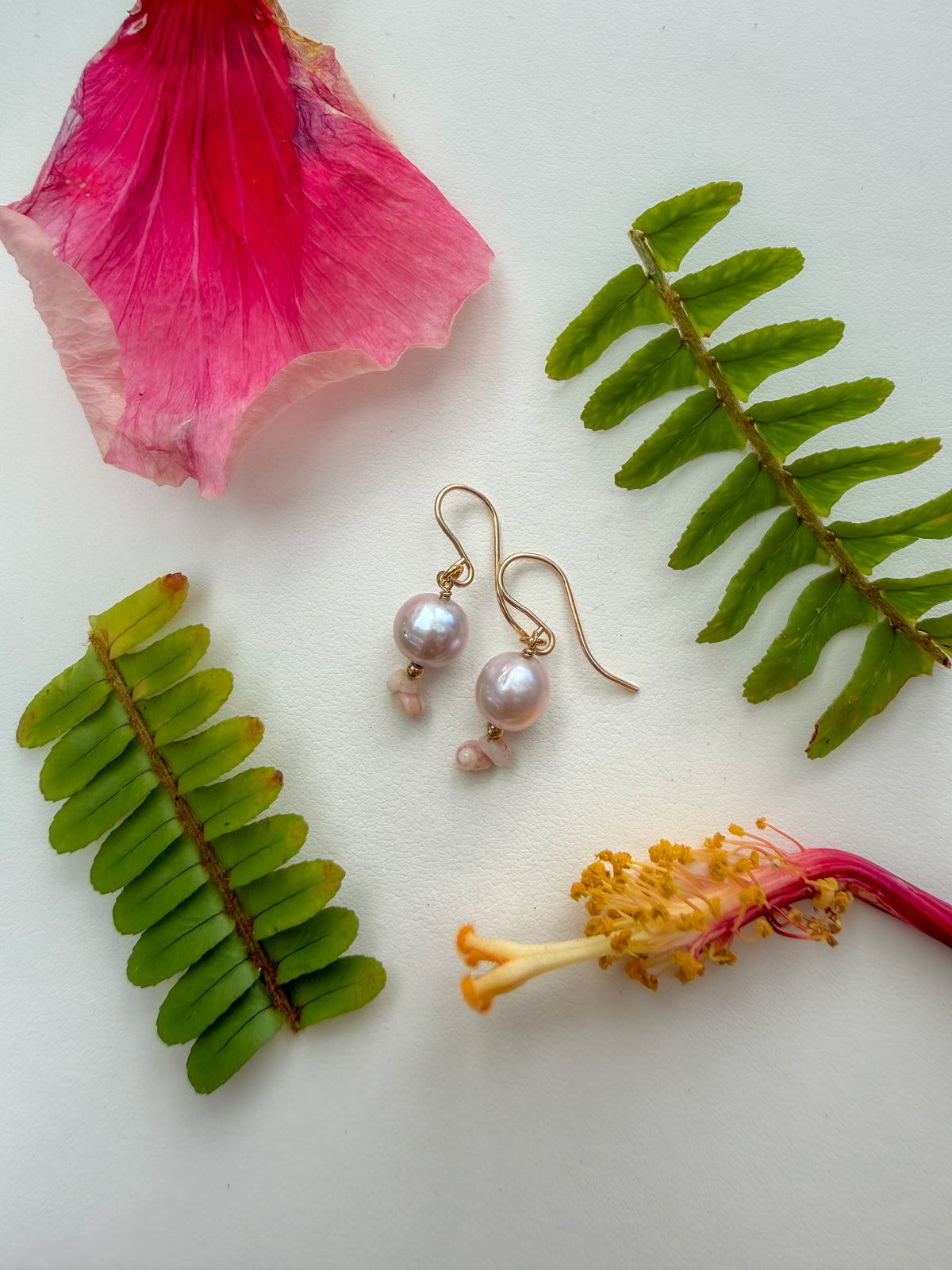 Flawed Pearl and Ni'ihau Kahelelani Earrings - Kala Mai Sale Item