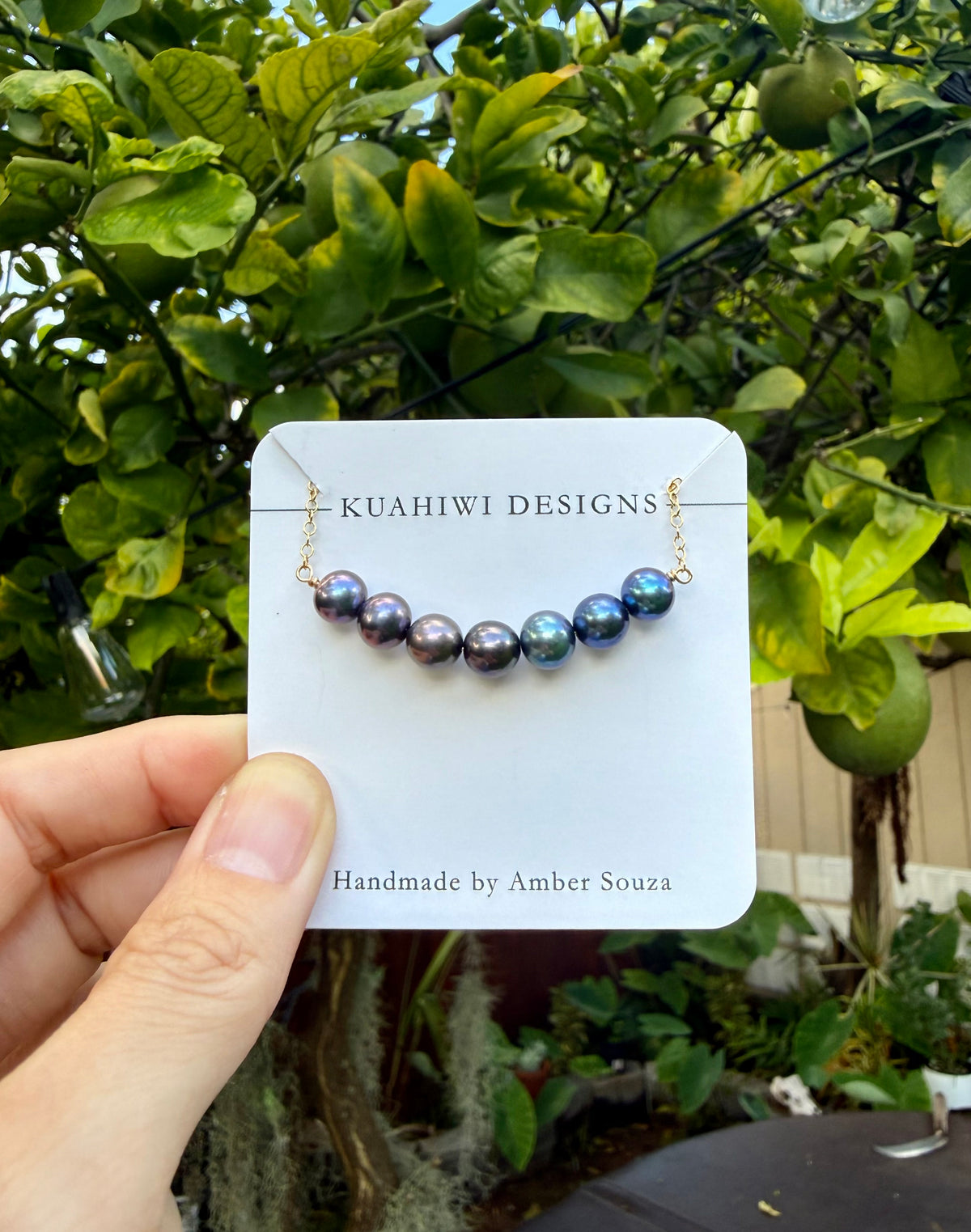 Curved Freshwater Pearl Necklace
