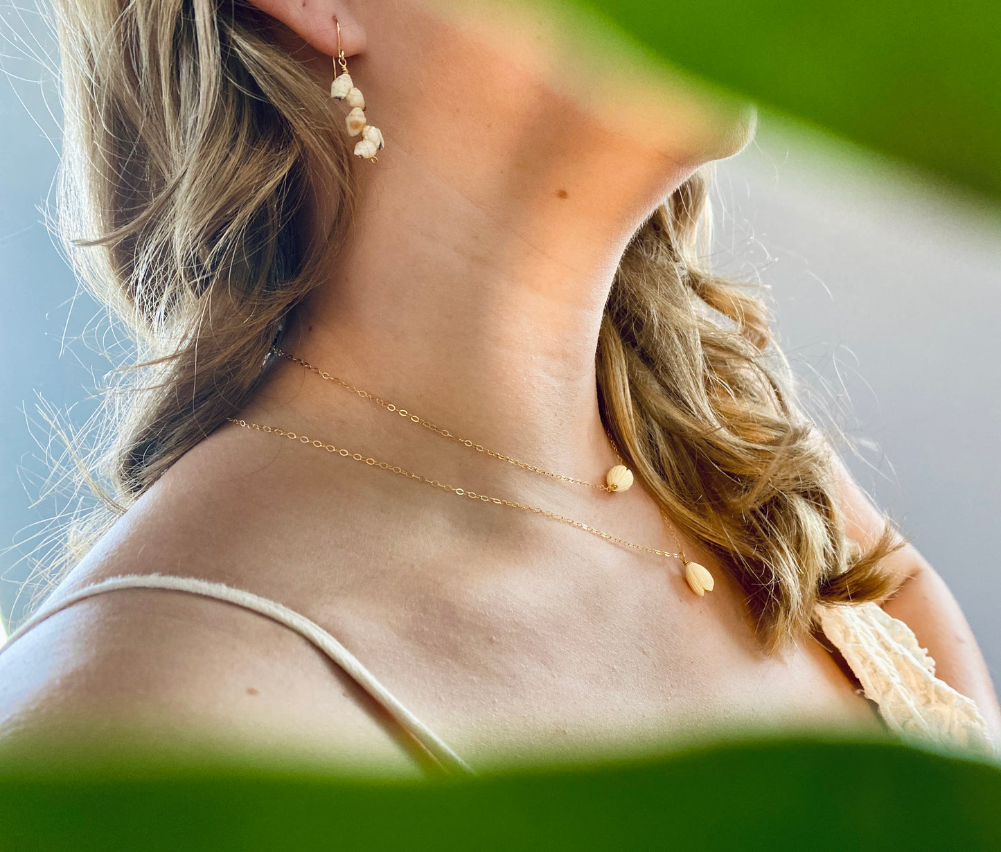Niihau Momi Shell Earrings