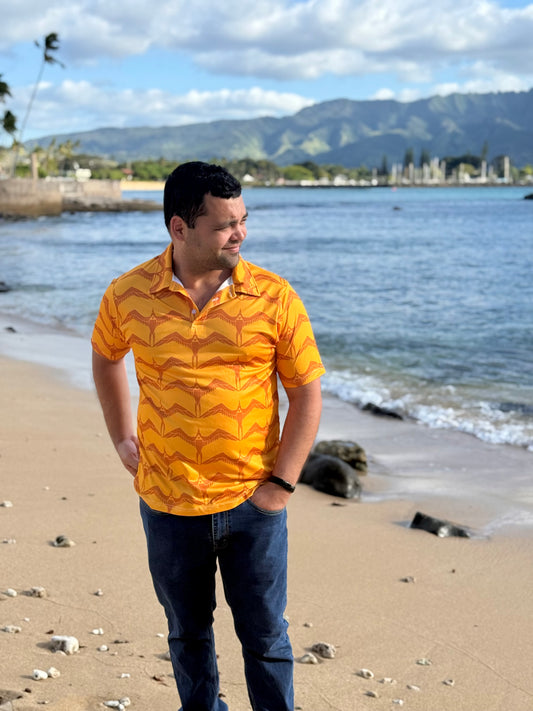 ʻIwa Polo in Mustard - 4-8 Week Processing Time