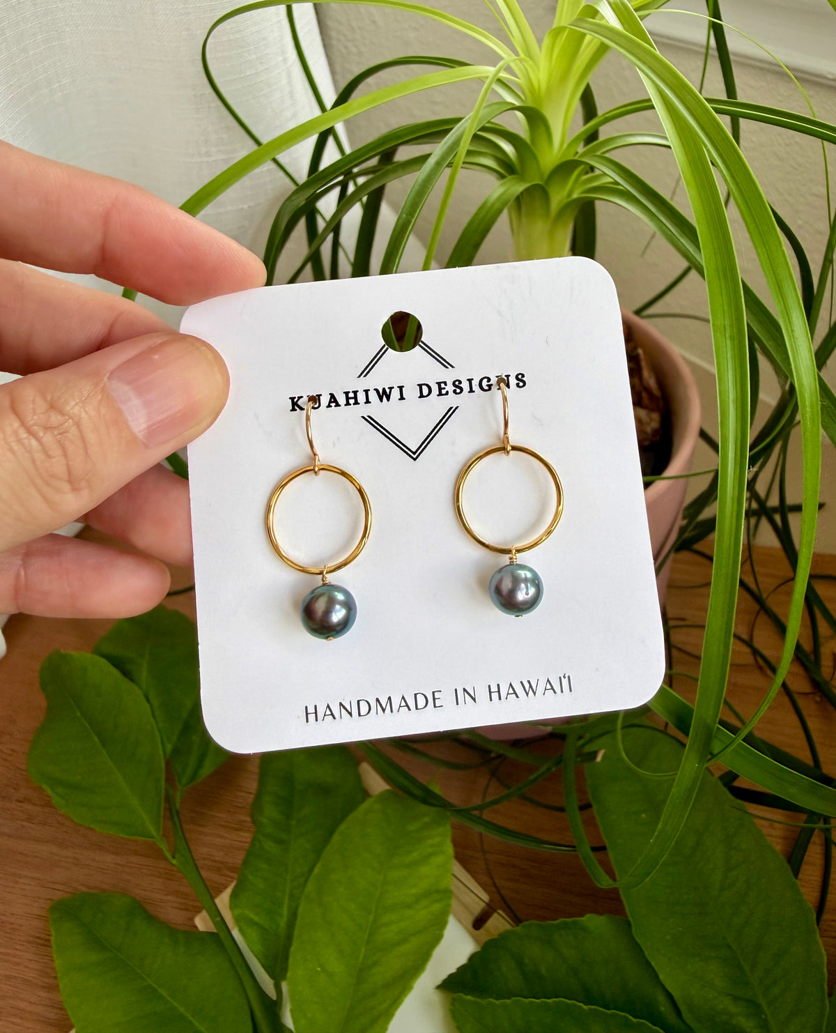 Pearl Hoop Earrings