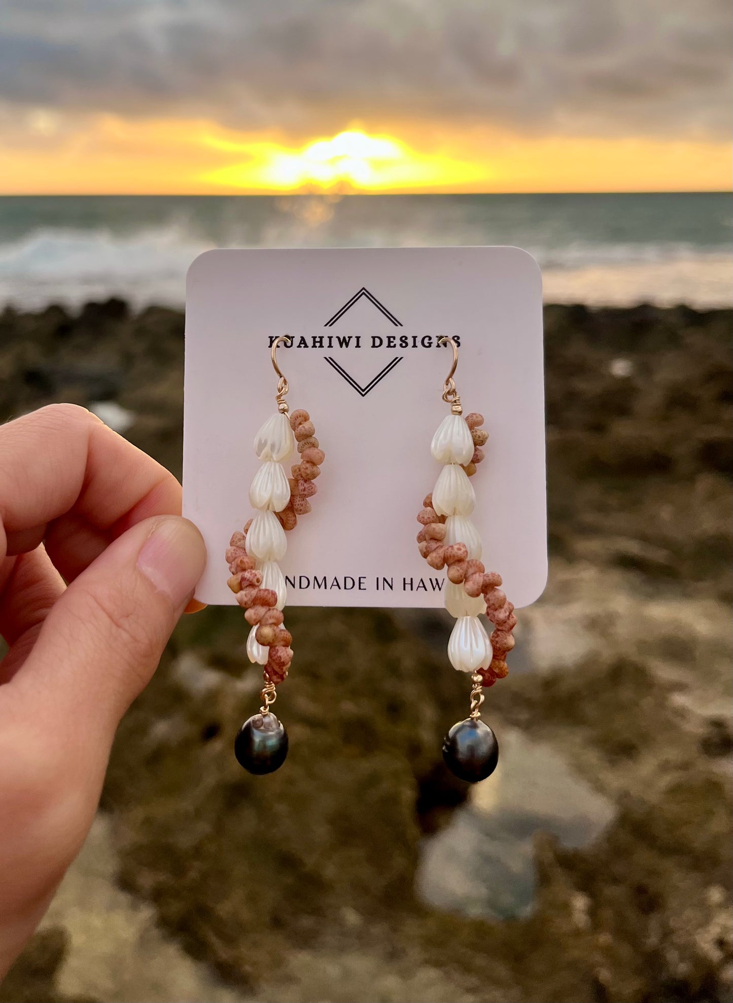 Kauai Kahelelani & Pikake Wili Earrings