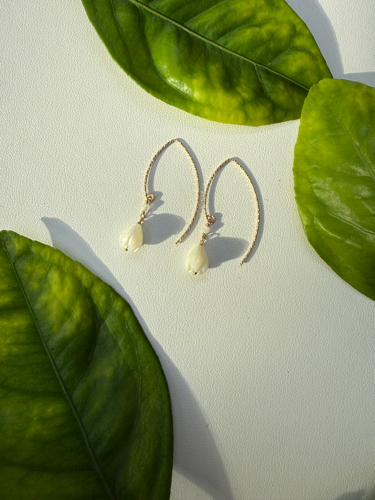 Pikake Moon Stone Earrings