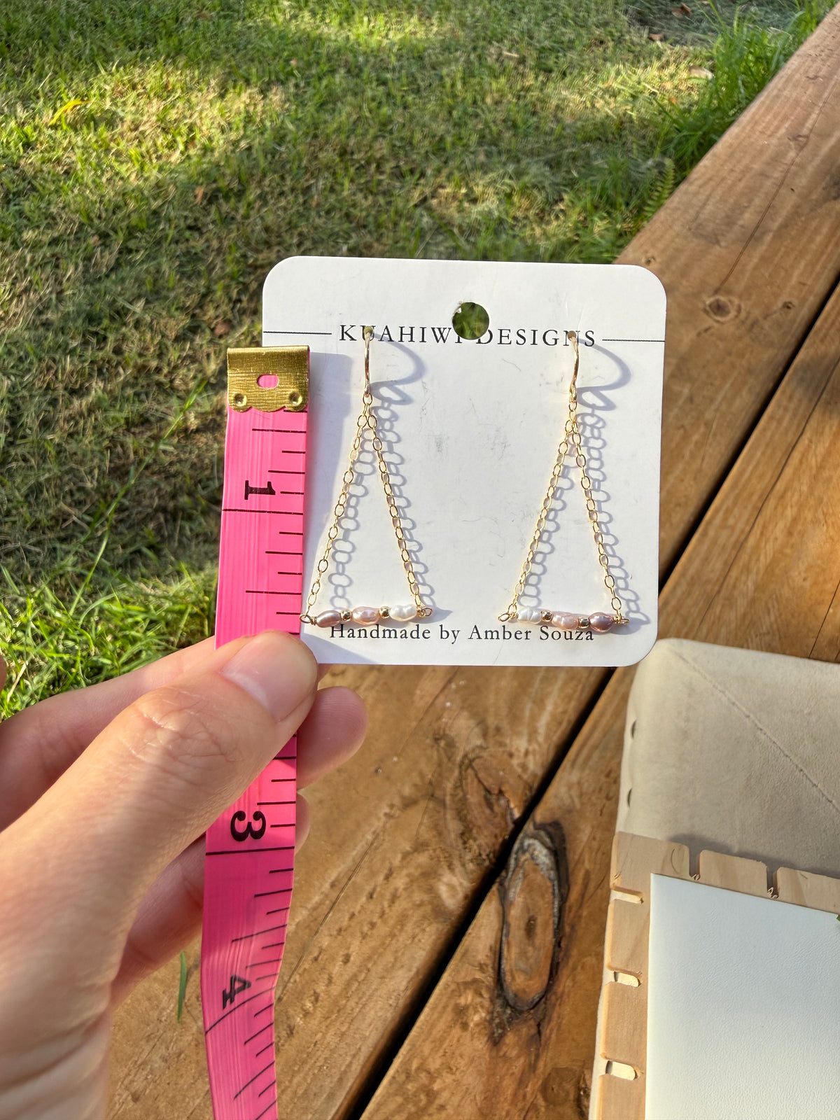Ombre Pearl Bar Earrings