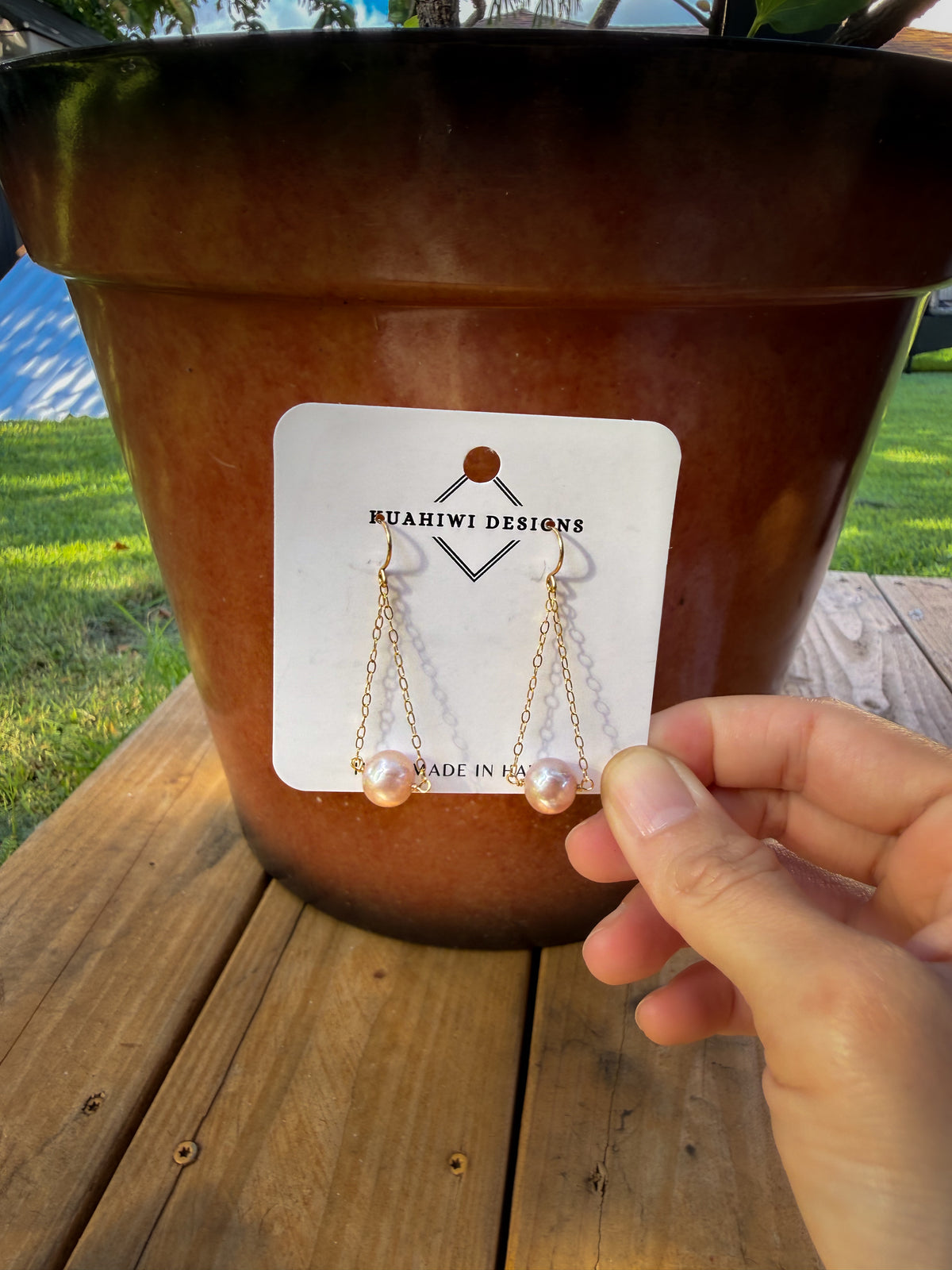Edison Pearl Bar Earrings
