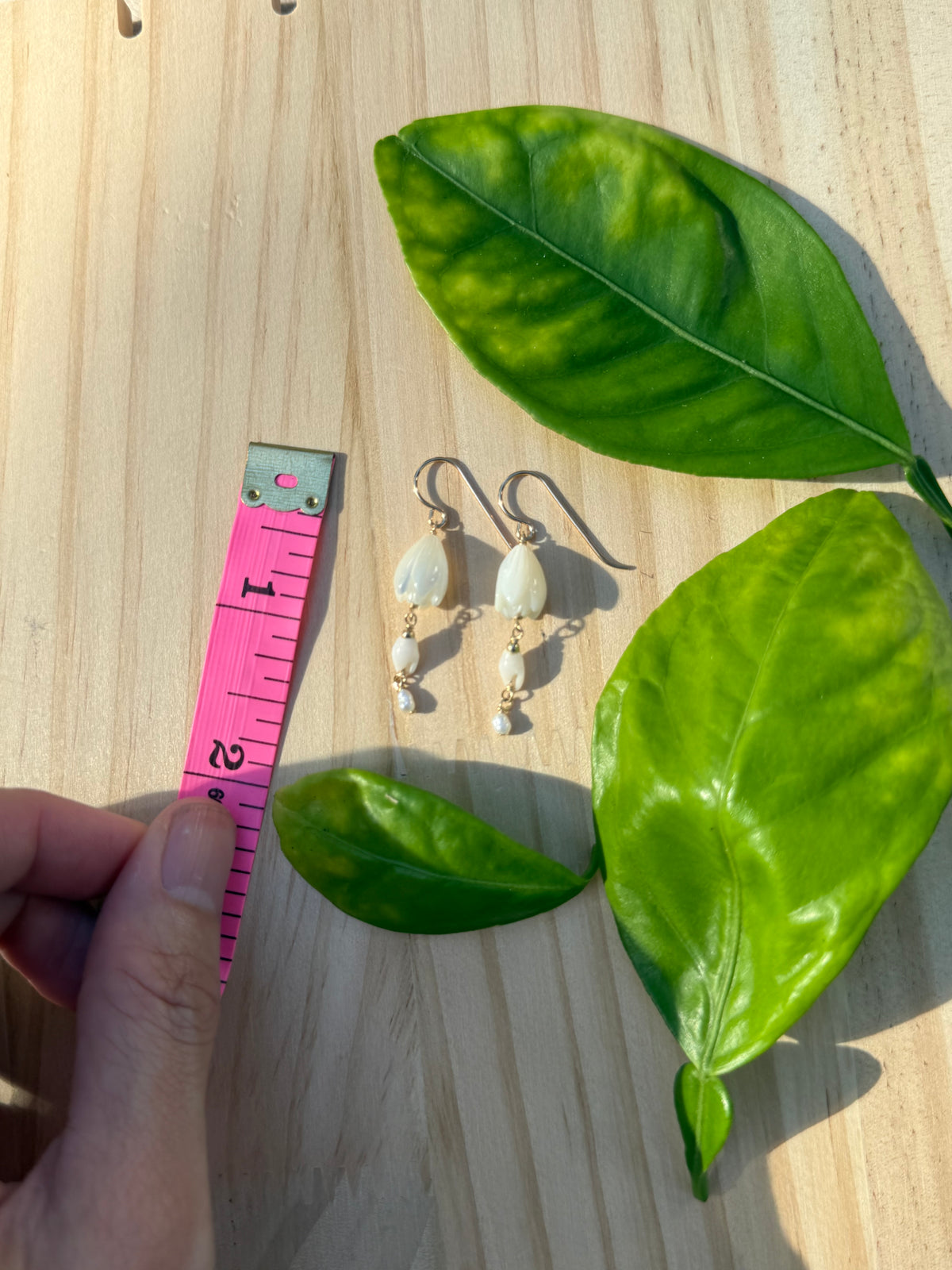 Pikake and Niihau Laiki Earrings
