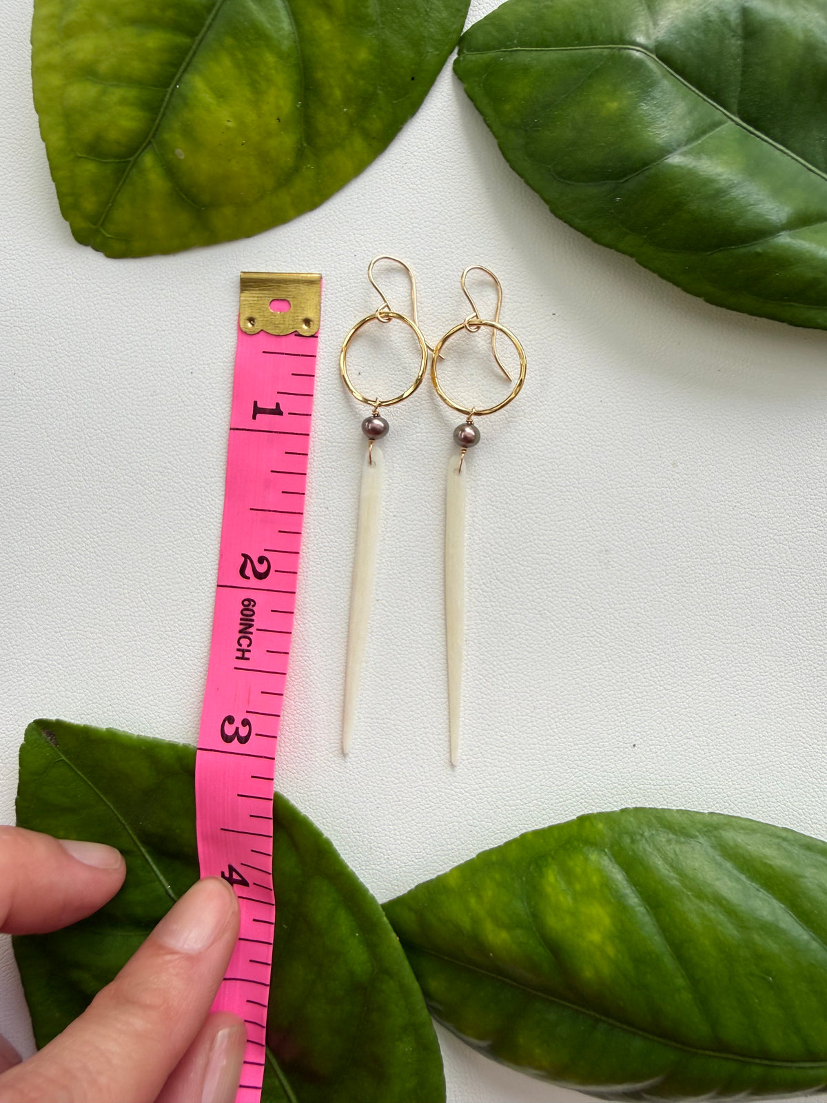 Stingray and Mini Pearl Earrings