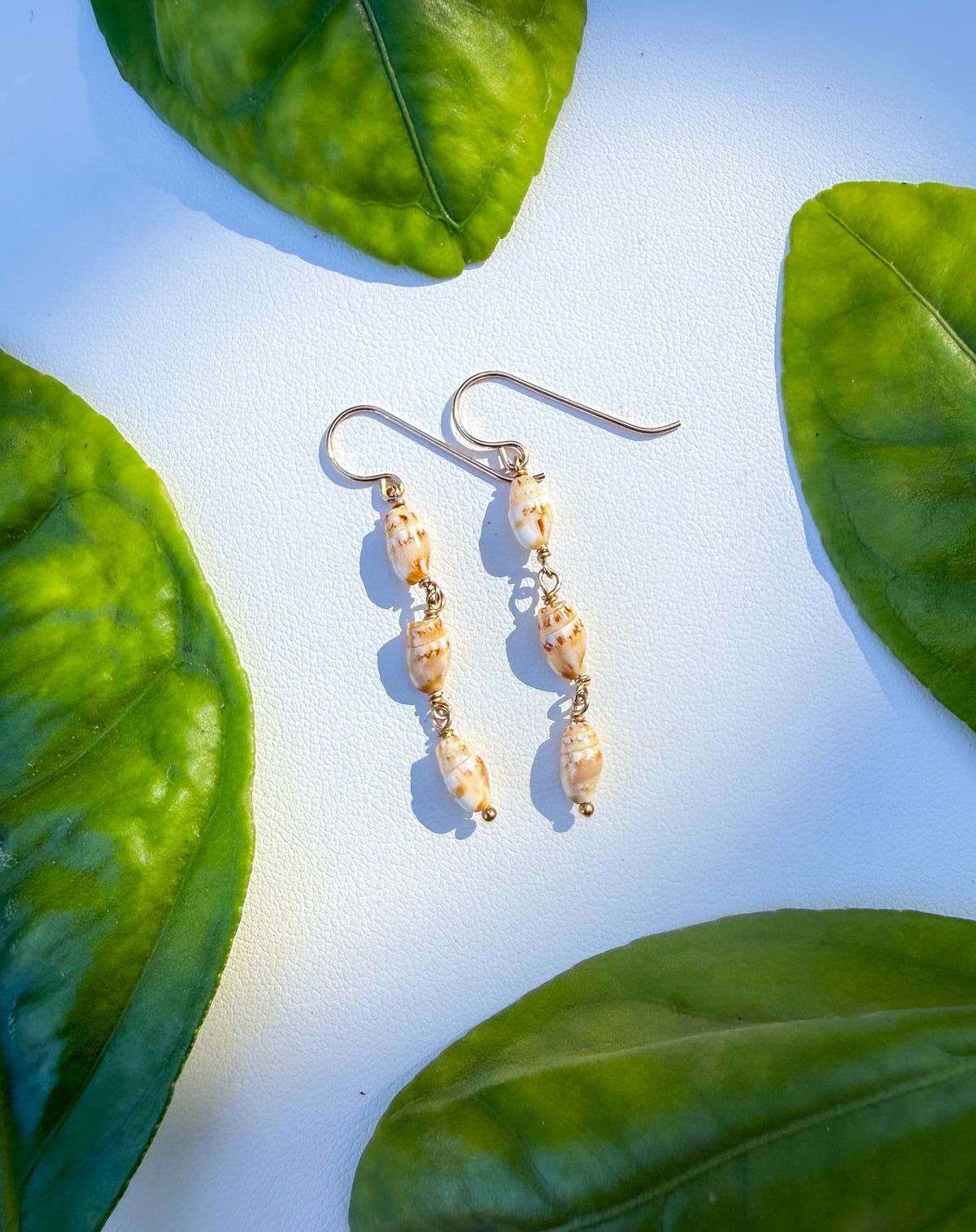 Niihau Laiki Shell Earrings