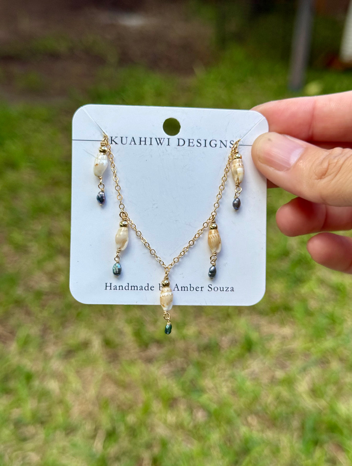 Niihau Laiki Mini Pearl Necklace
