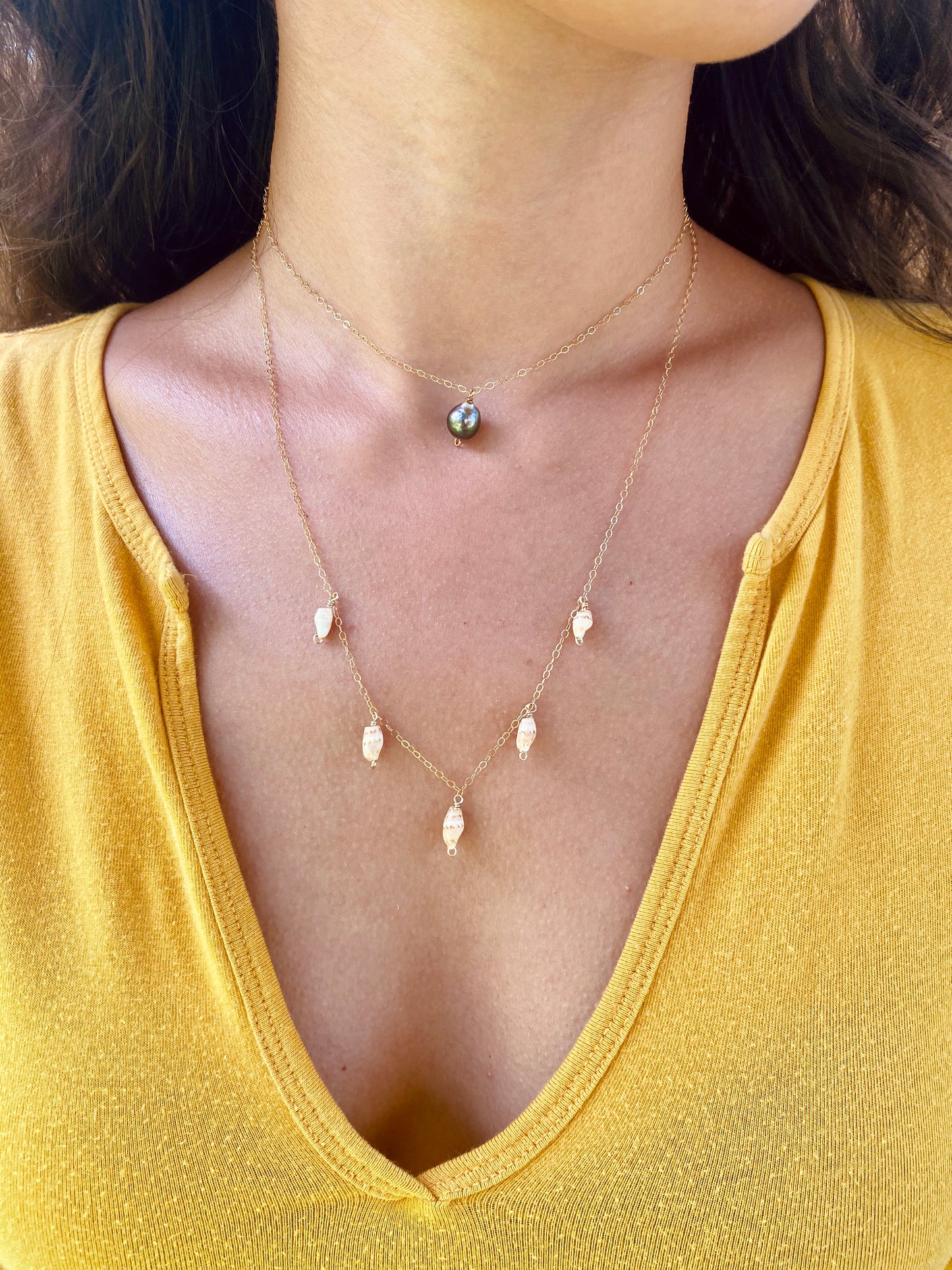 Niihau Laiki Droplet Necklace