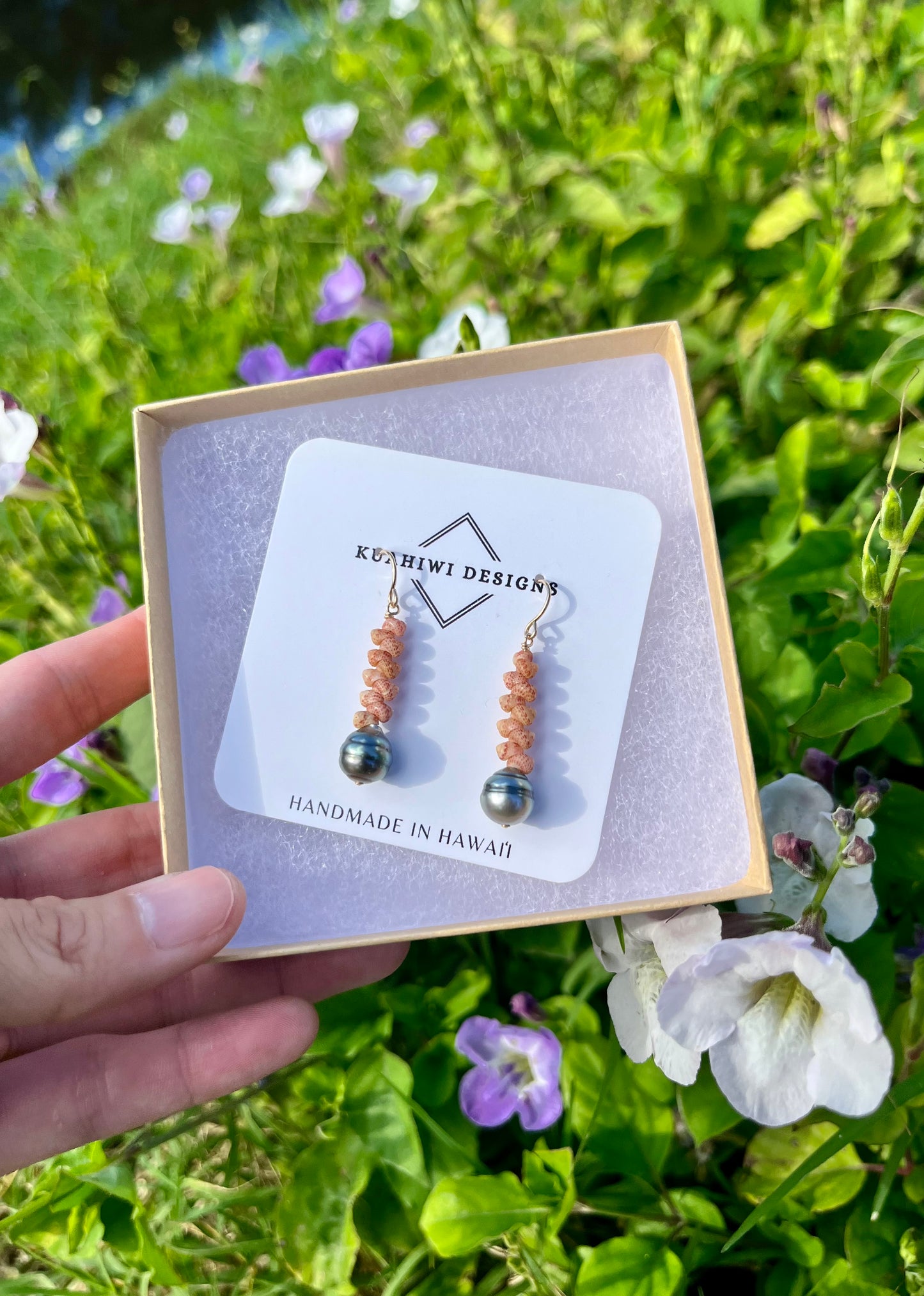 Mini Kauai Kahelelani Pearl Earrings
