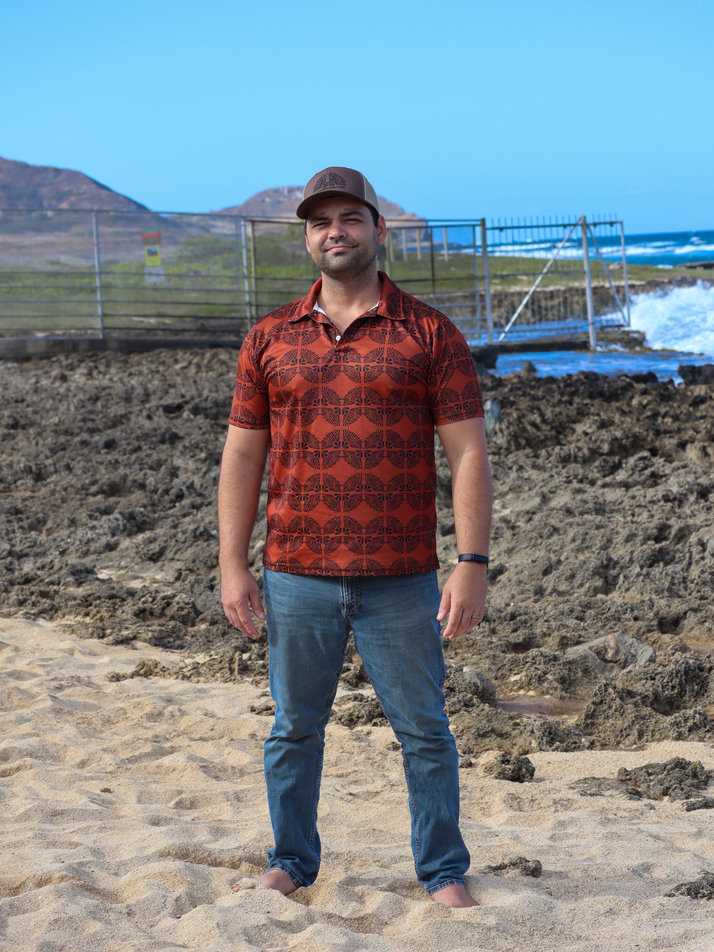 'Ōhi'a Polo in Burnt Orange - 4-8 Week Processing Time