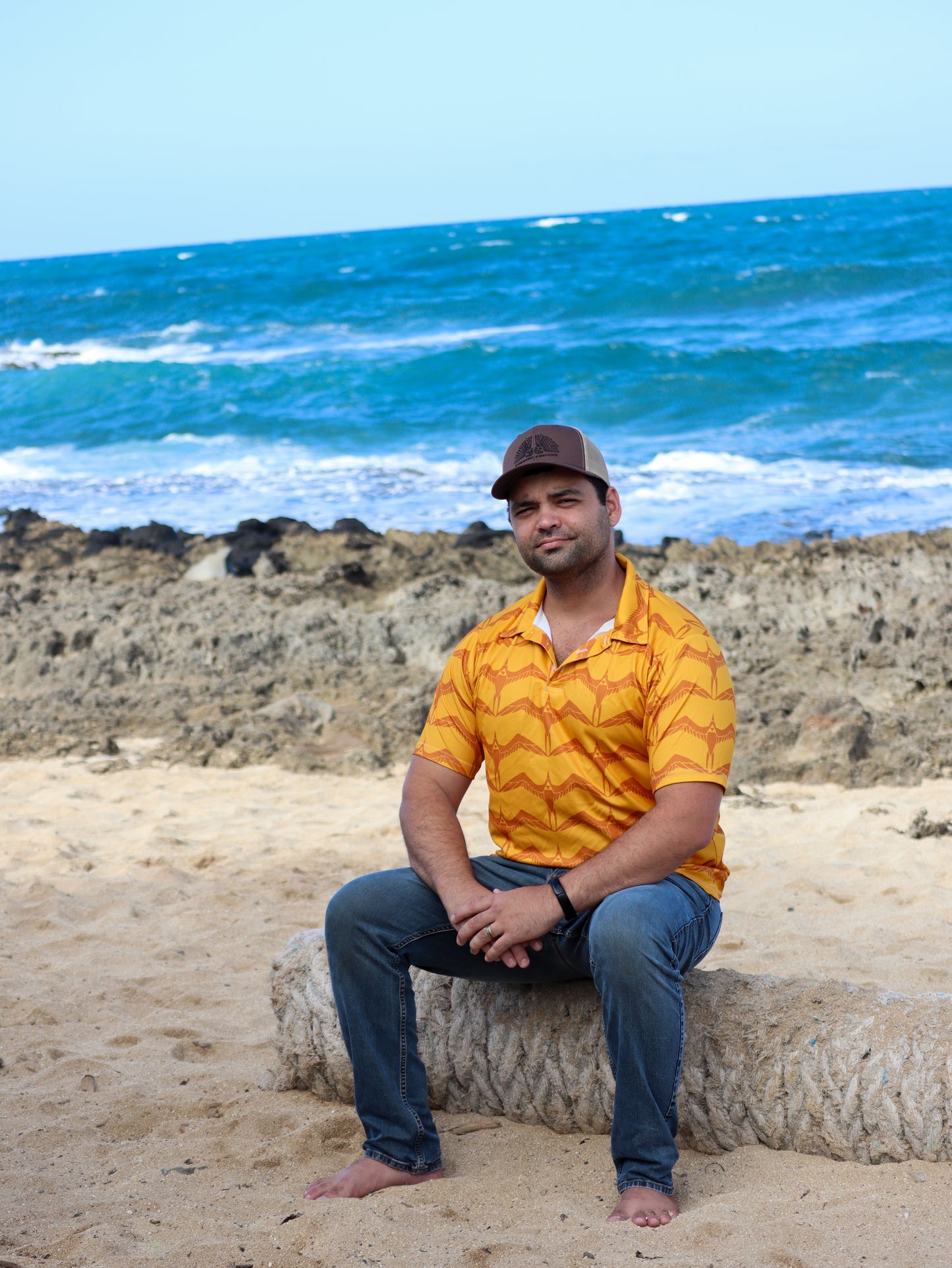 ʻIwa Polo in Mustard - 3-6 Week Processing Time