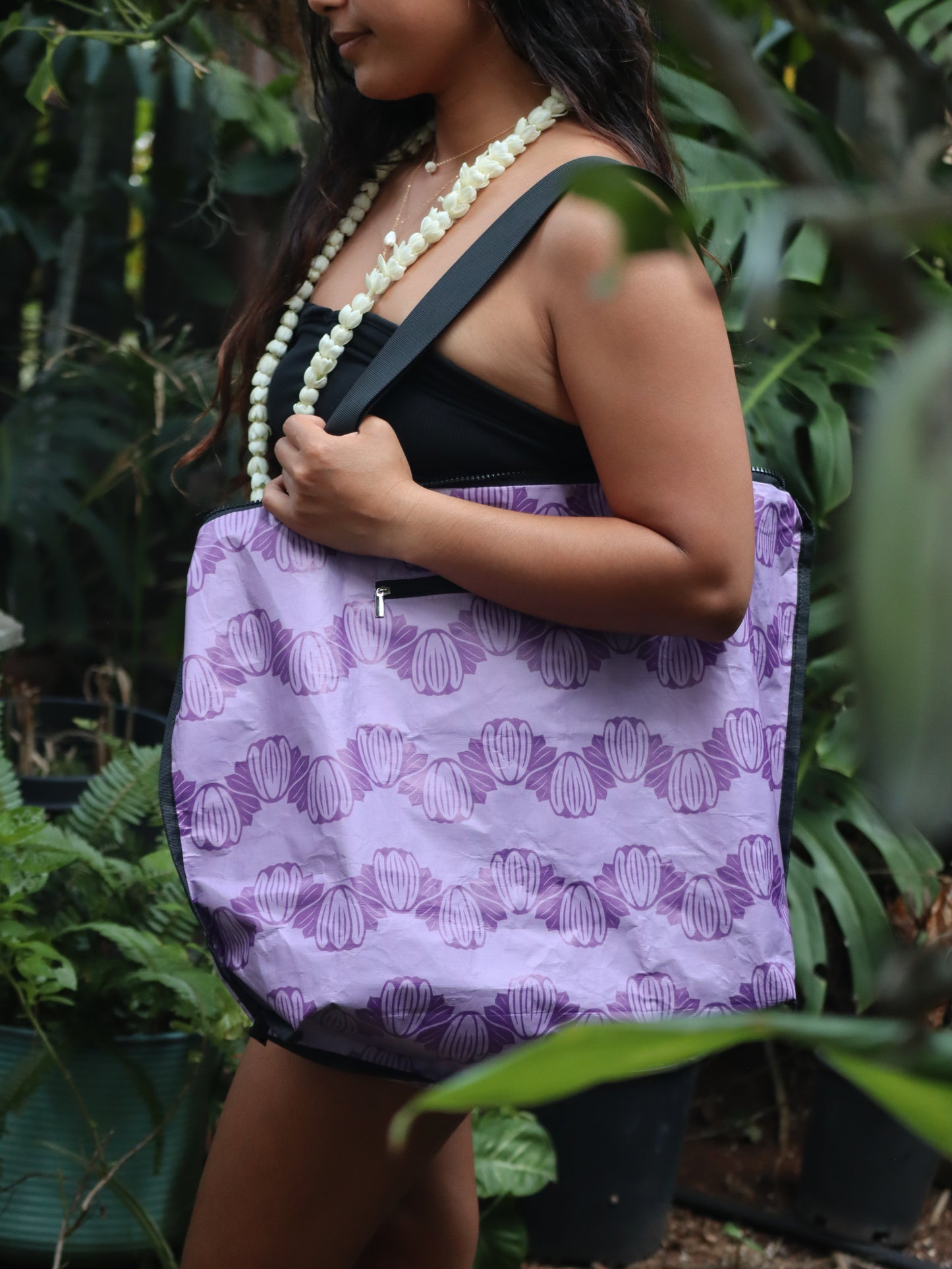 Pīkake Zipper Tote Bag
