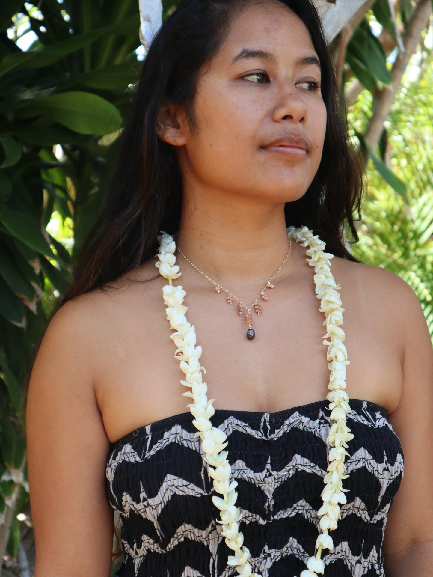 Kauai Kahelelani and Pearl Necklace
