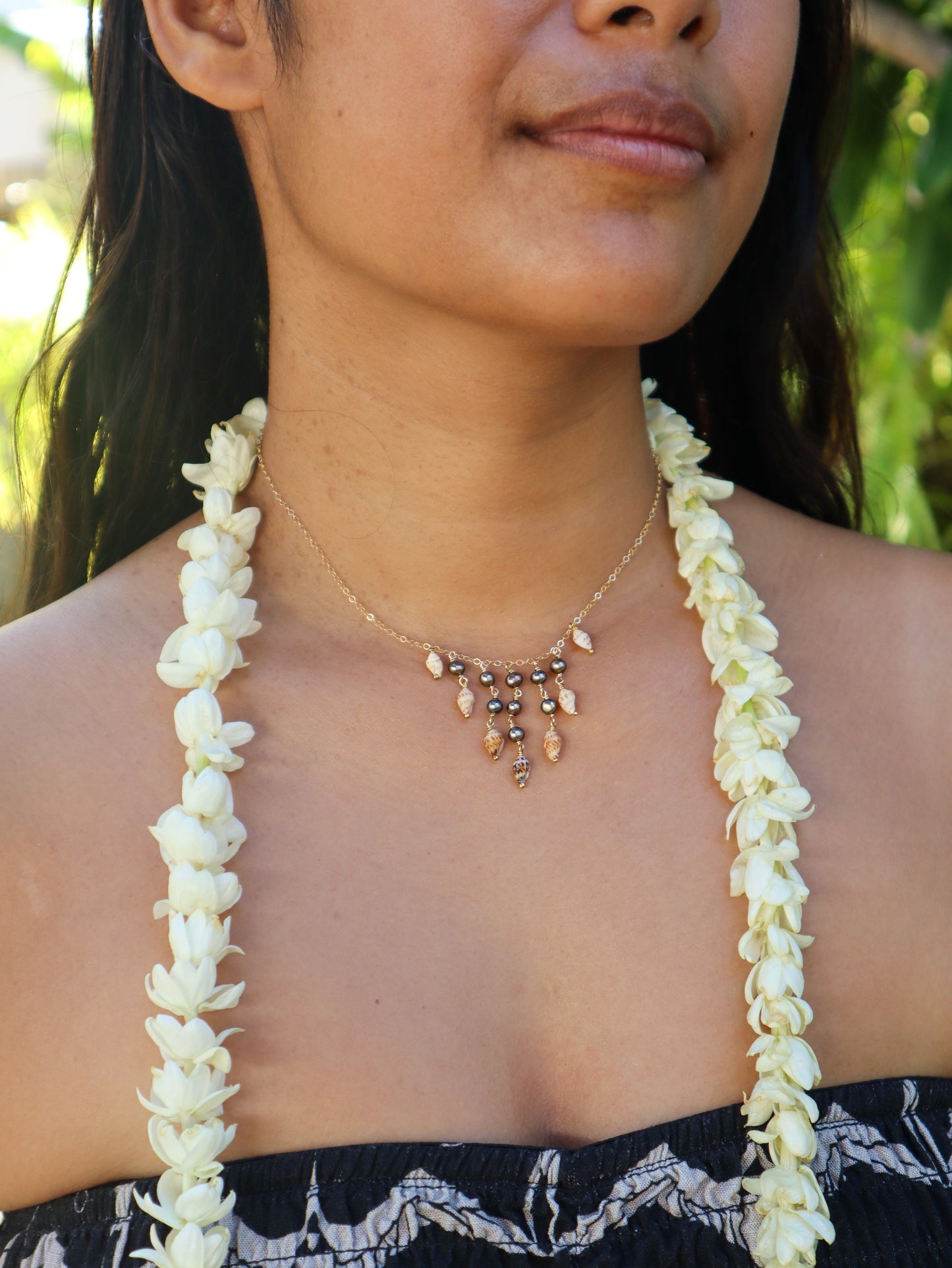 Kauai Momi and Mini Pearl Droplet Necklace