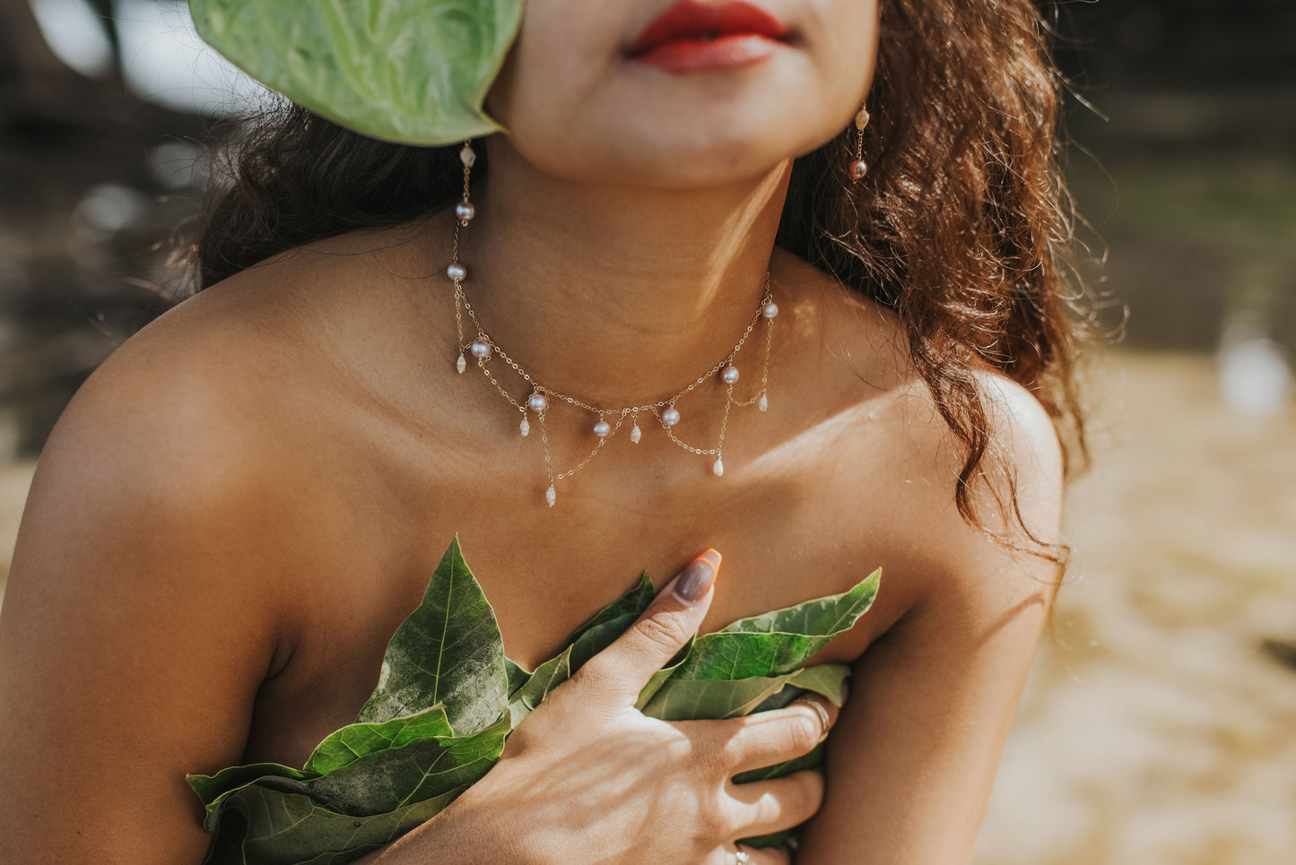 Niihau Laiki and Edison Immensity Necklace