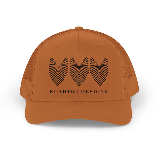 Kalo Trucker Hat - Black Stitching on Caramel