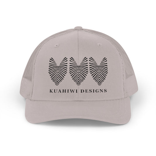 Kalo Trucker Hat - Black Stitching on Silver