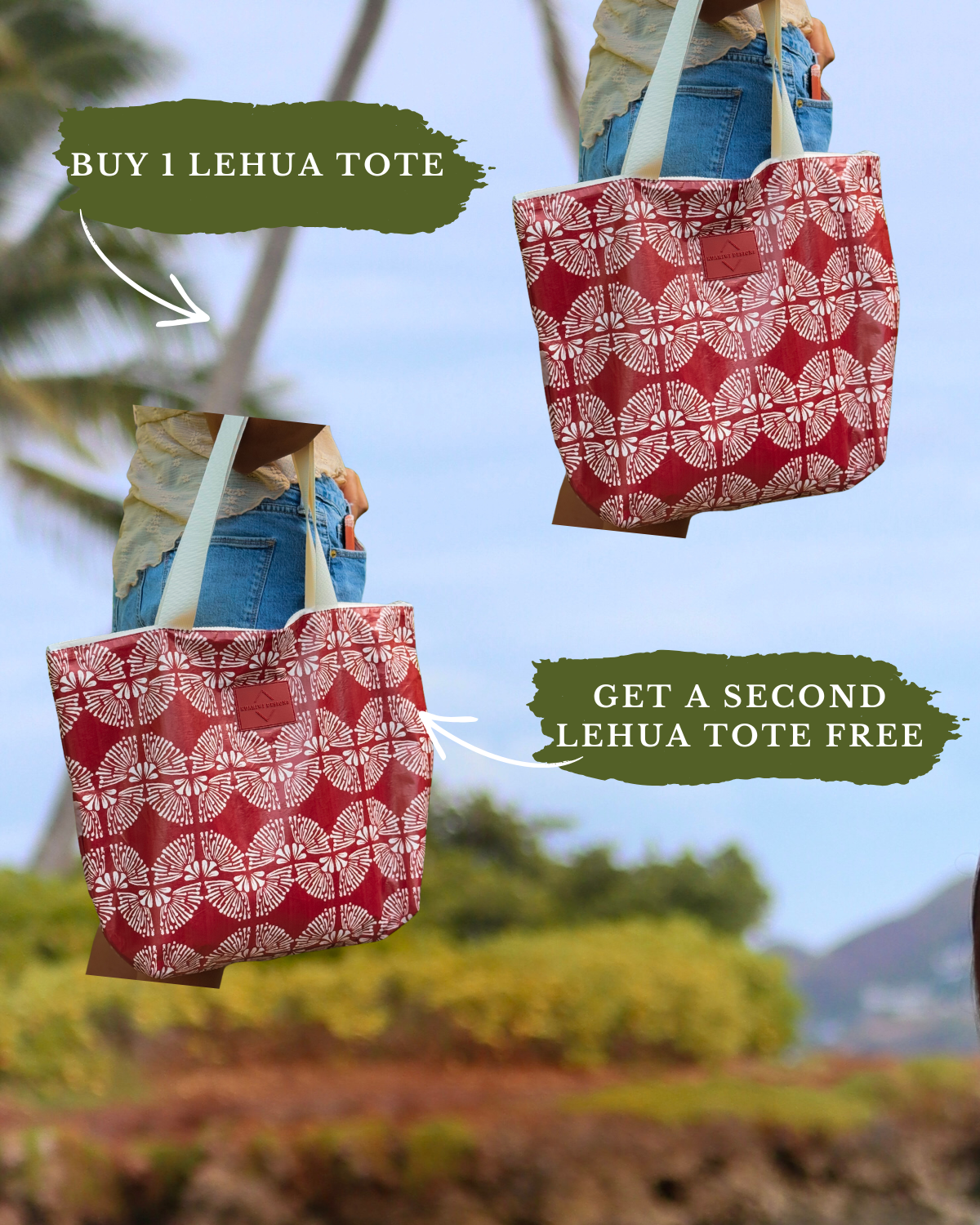 Buy 1 Lehua Tote, Get a second one FREE