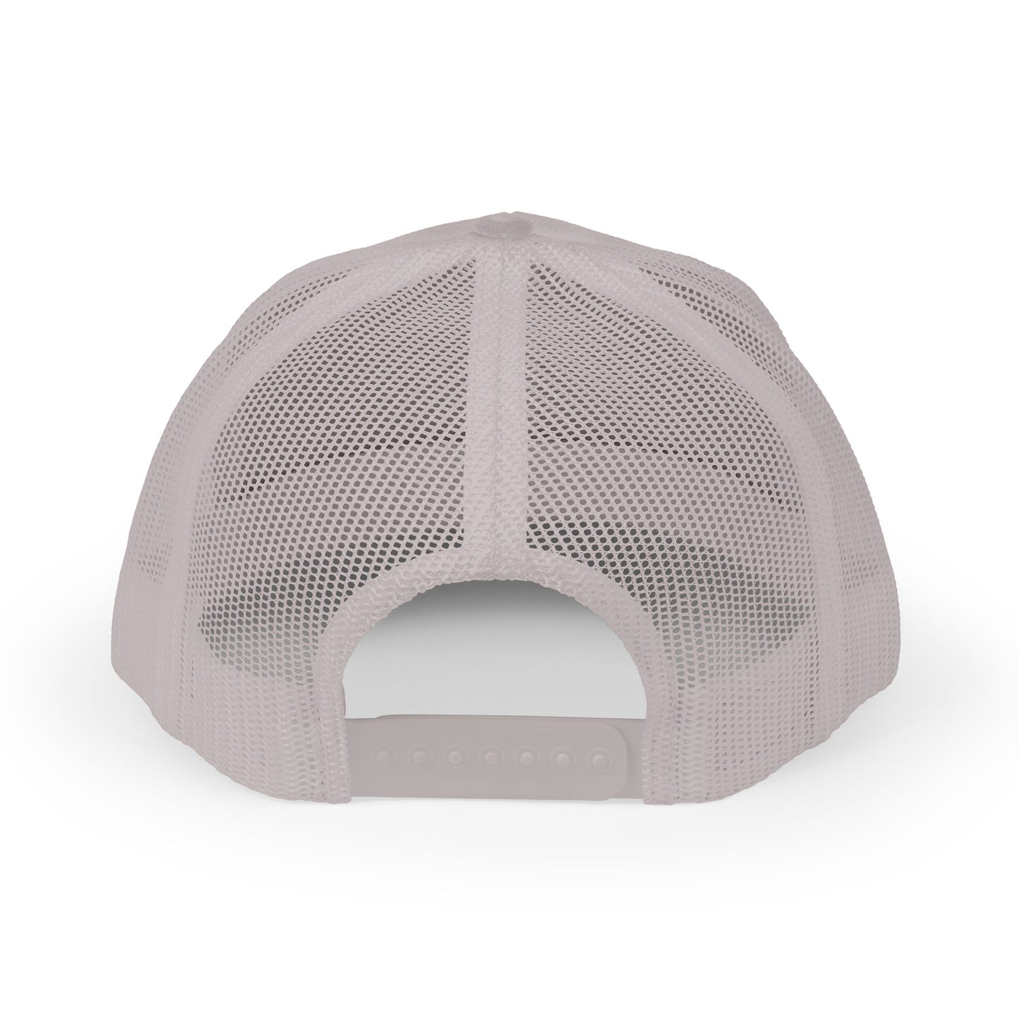 'Iwa Trucker Hat - Black Stitching on Silver