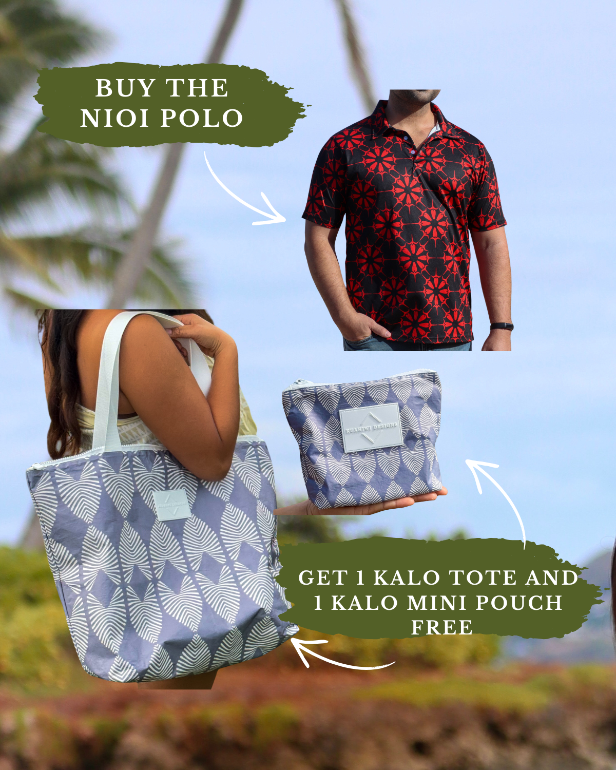 Buy 1 Nioi Polo, Get a Kalo Tote & Pouch FREE