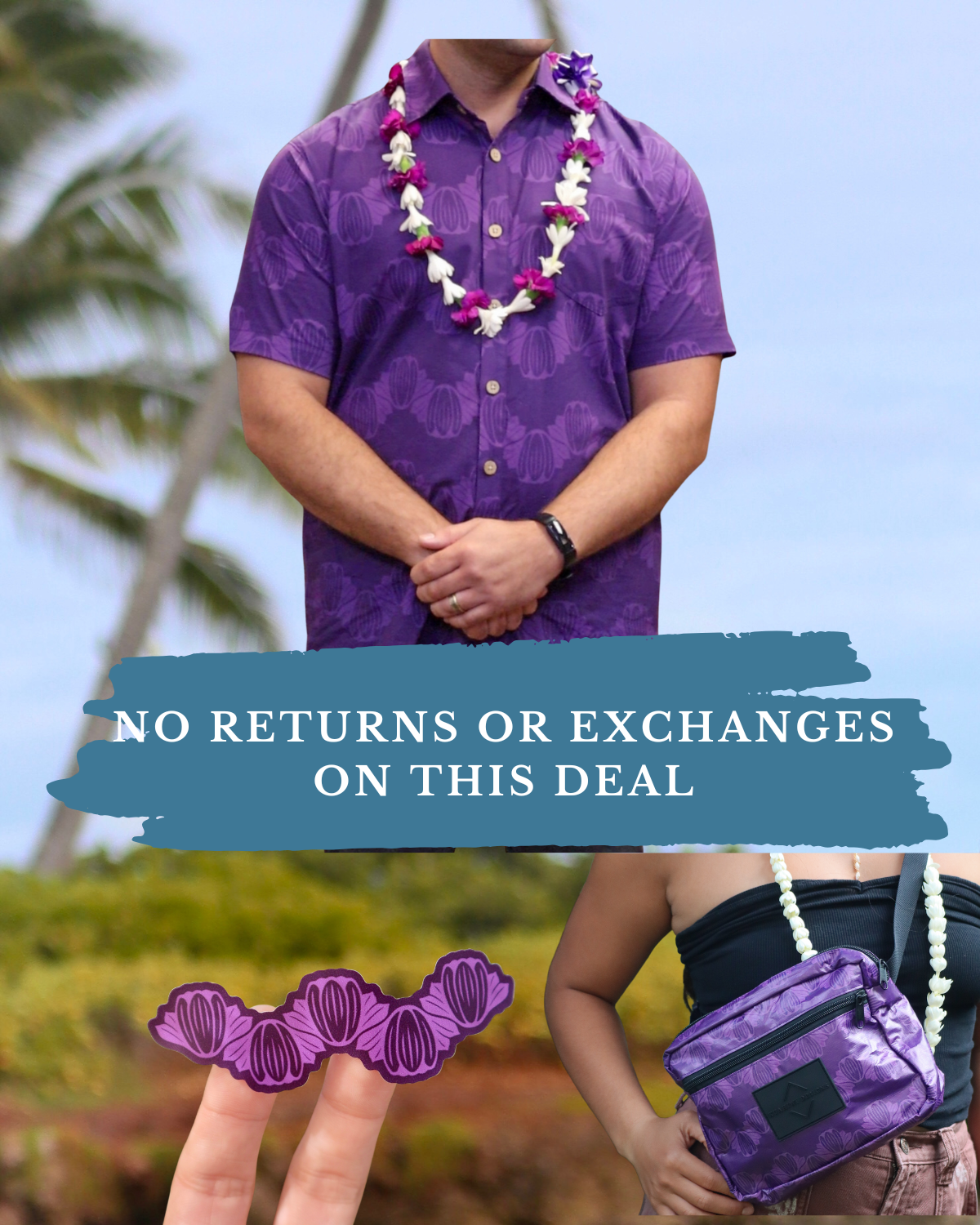 Buy 1 Pikake Button Down, Get a Matching Fanny & Sticker FREE